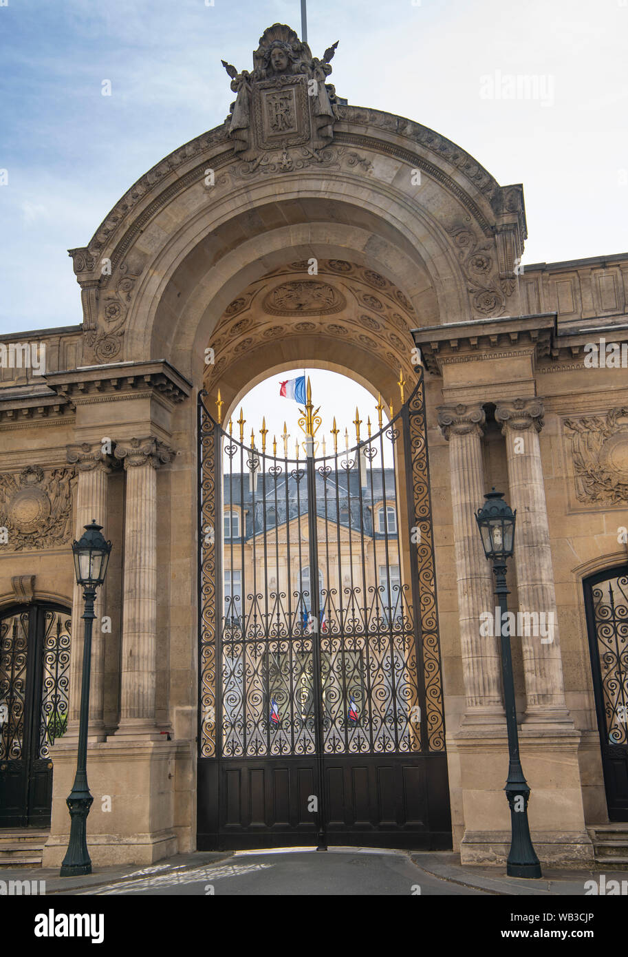 Elysee Palace, residenza ufficiale del presidente francese, Parigi Foto Stock