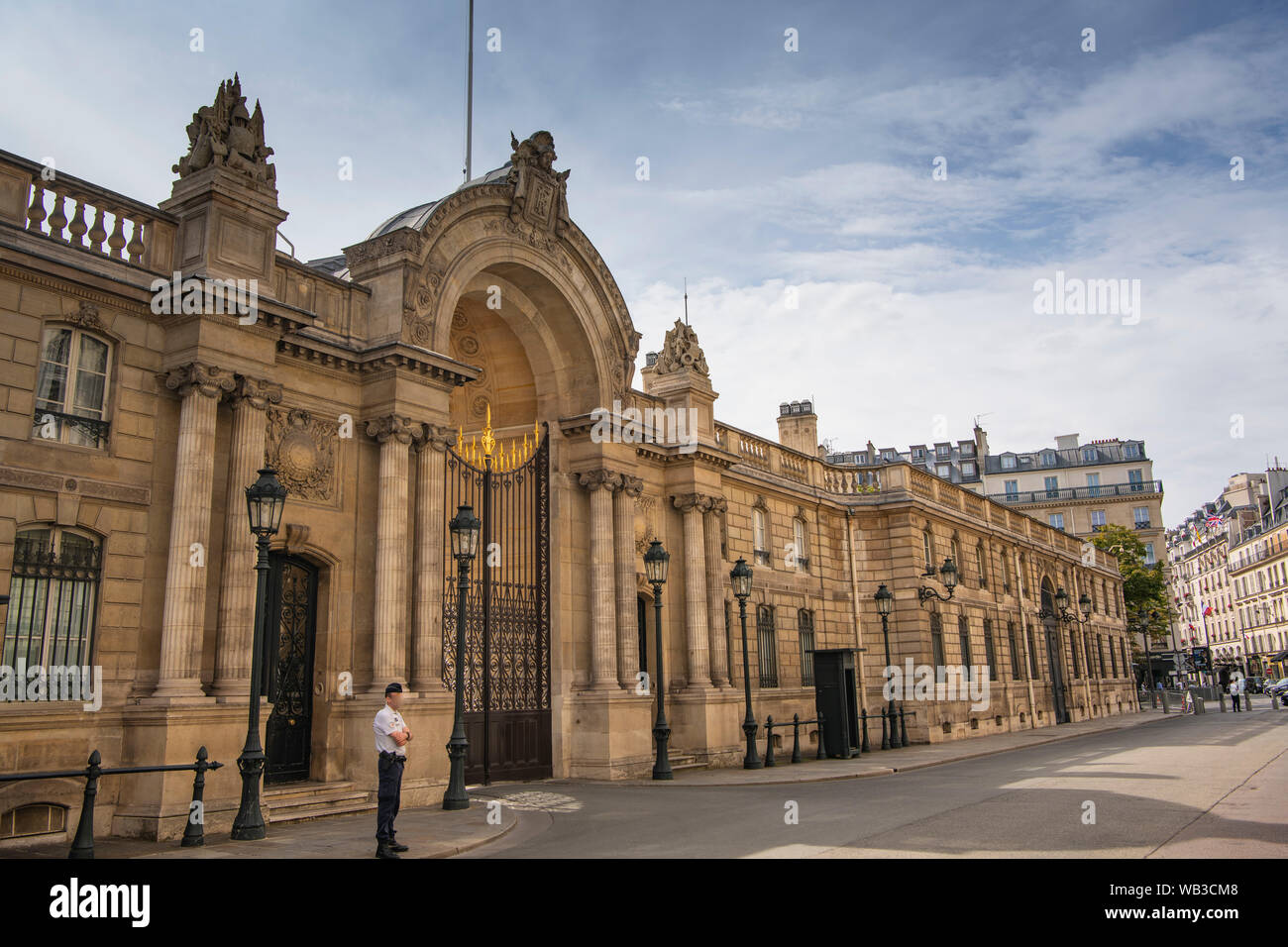 Elysee Palace, residenza ufficiale del presidente francese, Parigi Foto Stock