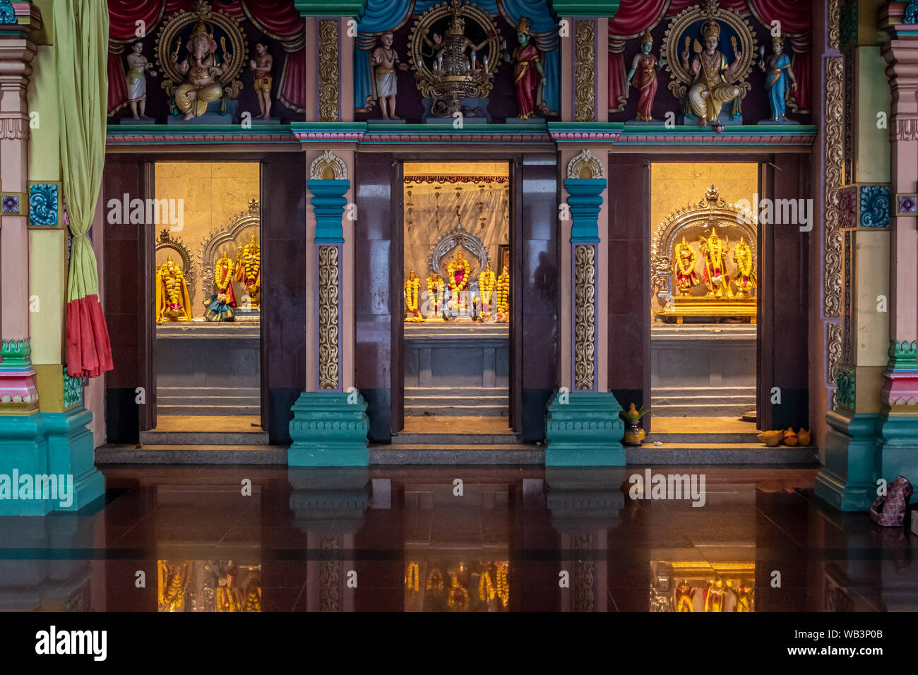 Sri Mahamariamman Temple santissima sala del tempio indù in Malesia Foto Stock