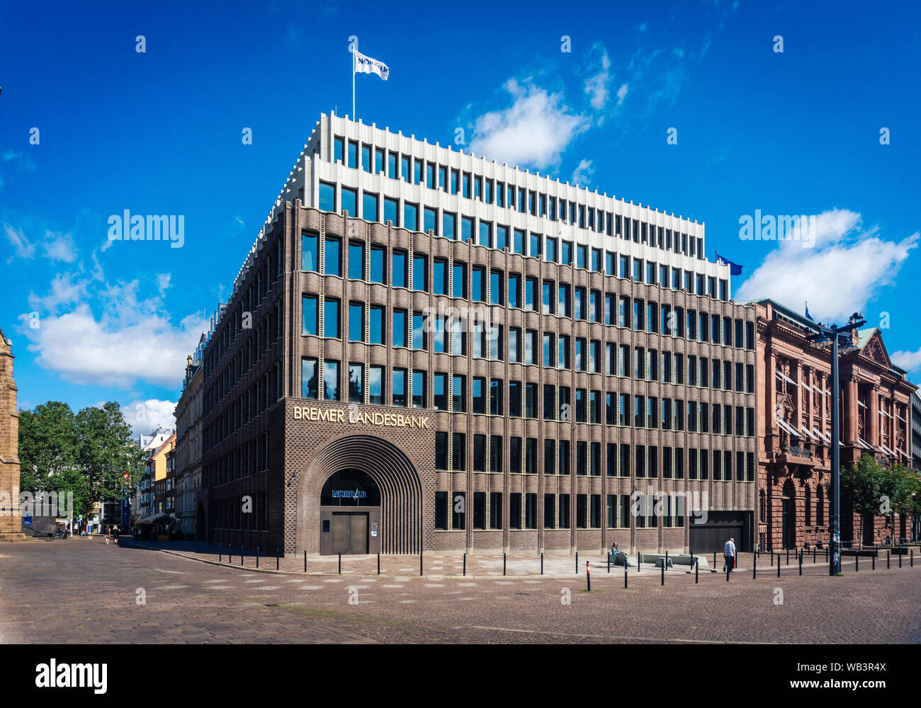 Bremen, Germania - 21 Luglio 2019 - Vista del nuovo edificio Bremer Landesbank Nord LB Foto Stock