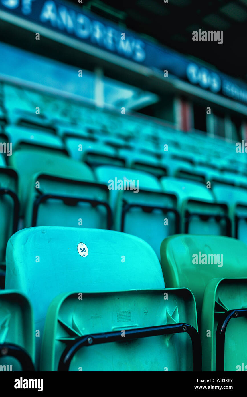 Lo stadio di calcio di posti a sedere: Hibernian FC Foto Stock