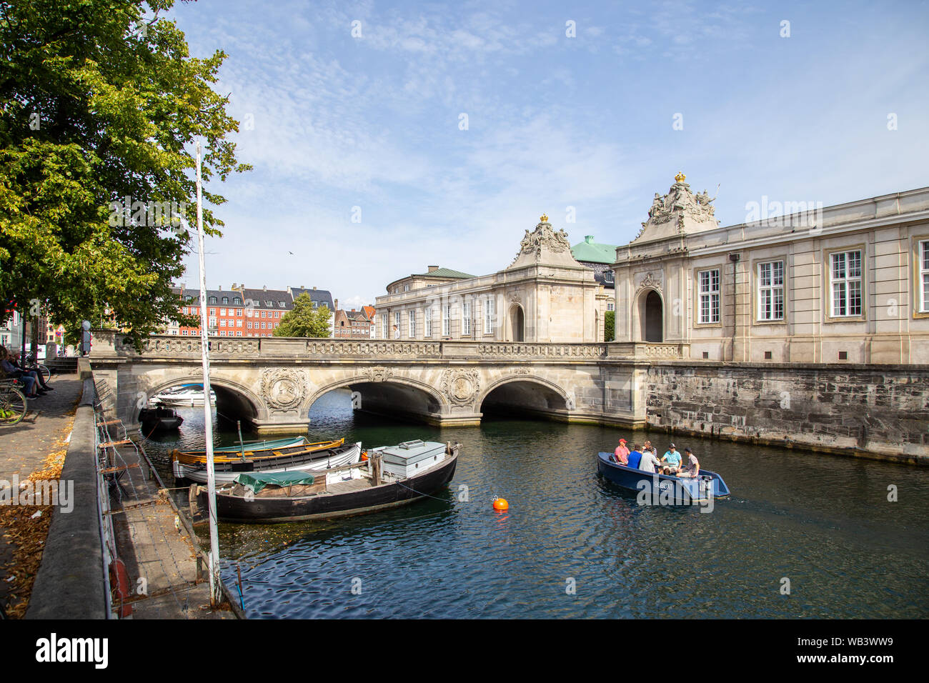 Ponte di marmo a Copenhagen, Danimarca Foto Stock