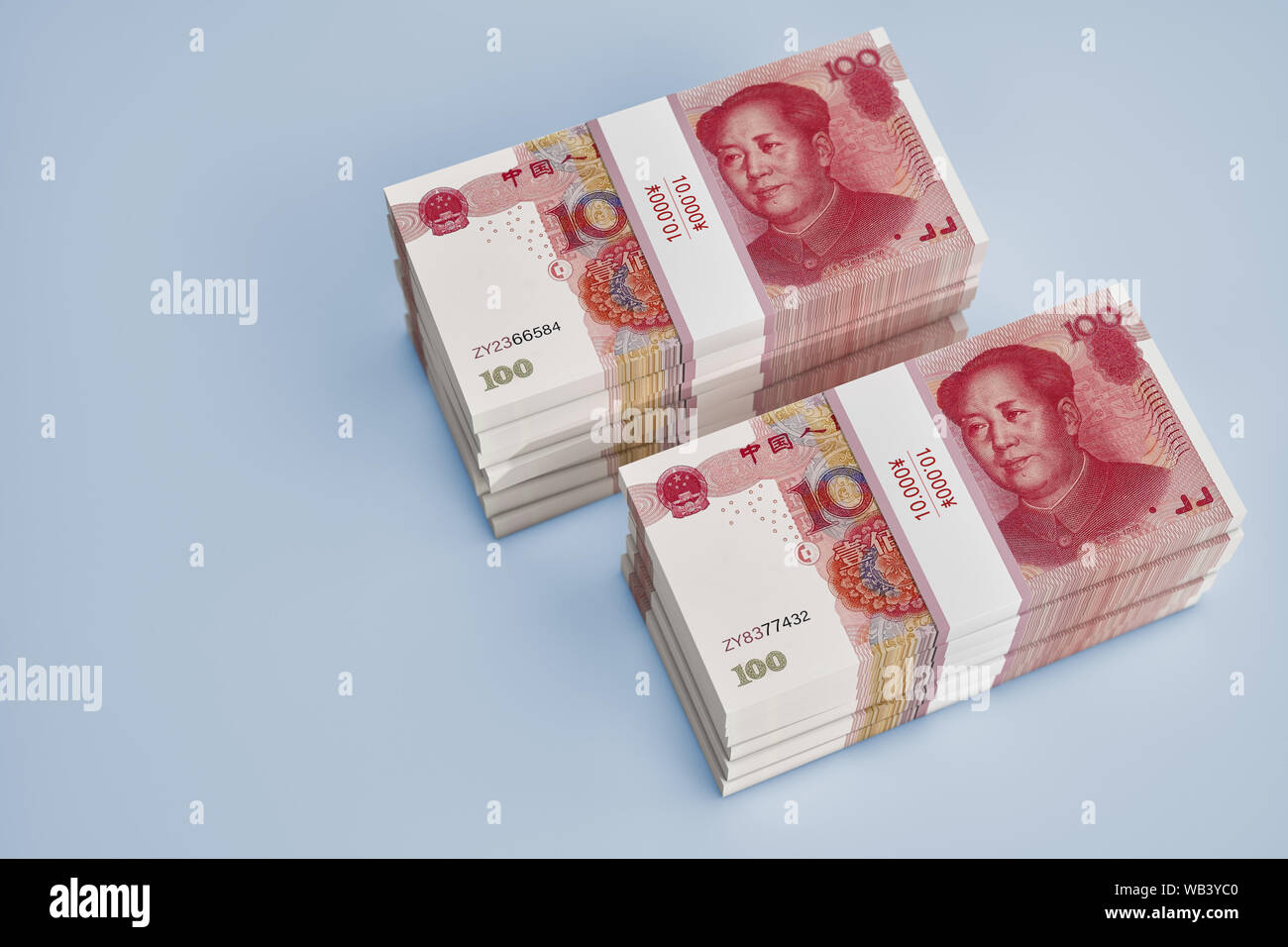 Yuan Cinese - Denaro - 3D Rendering Foto Stock
