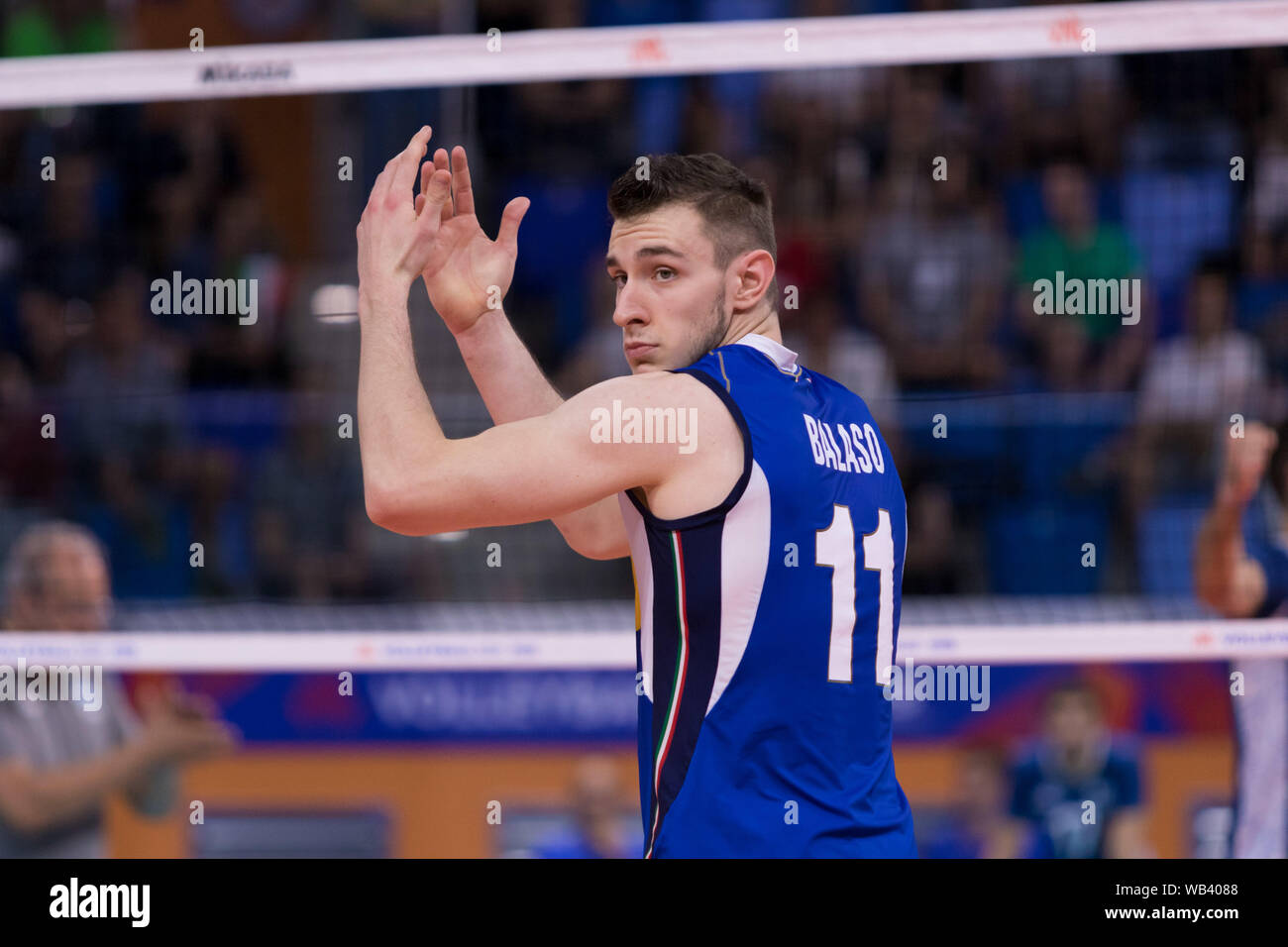 FABIO BALASO durante la Lega delle Nazioni uomini - Italia vs Argentina, Milano, Italia, 22 giu 2019, Pallavolo Italiana Pallavolo squadra nazionale Foto Stock