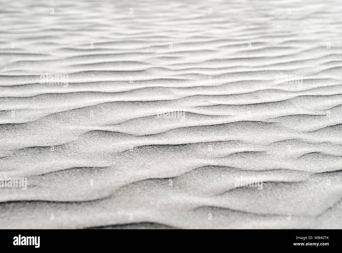 Sfondo - dune del deserto vicino, increspature sulla superficie di sabbia Foto Stock