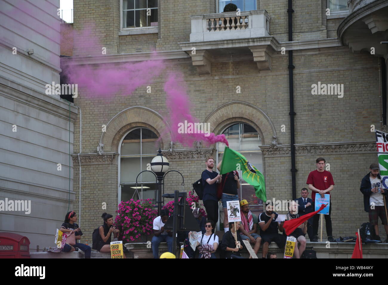 Tommy Robinson sostenitori Foto Stock