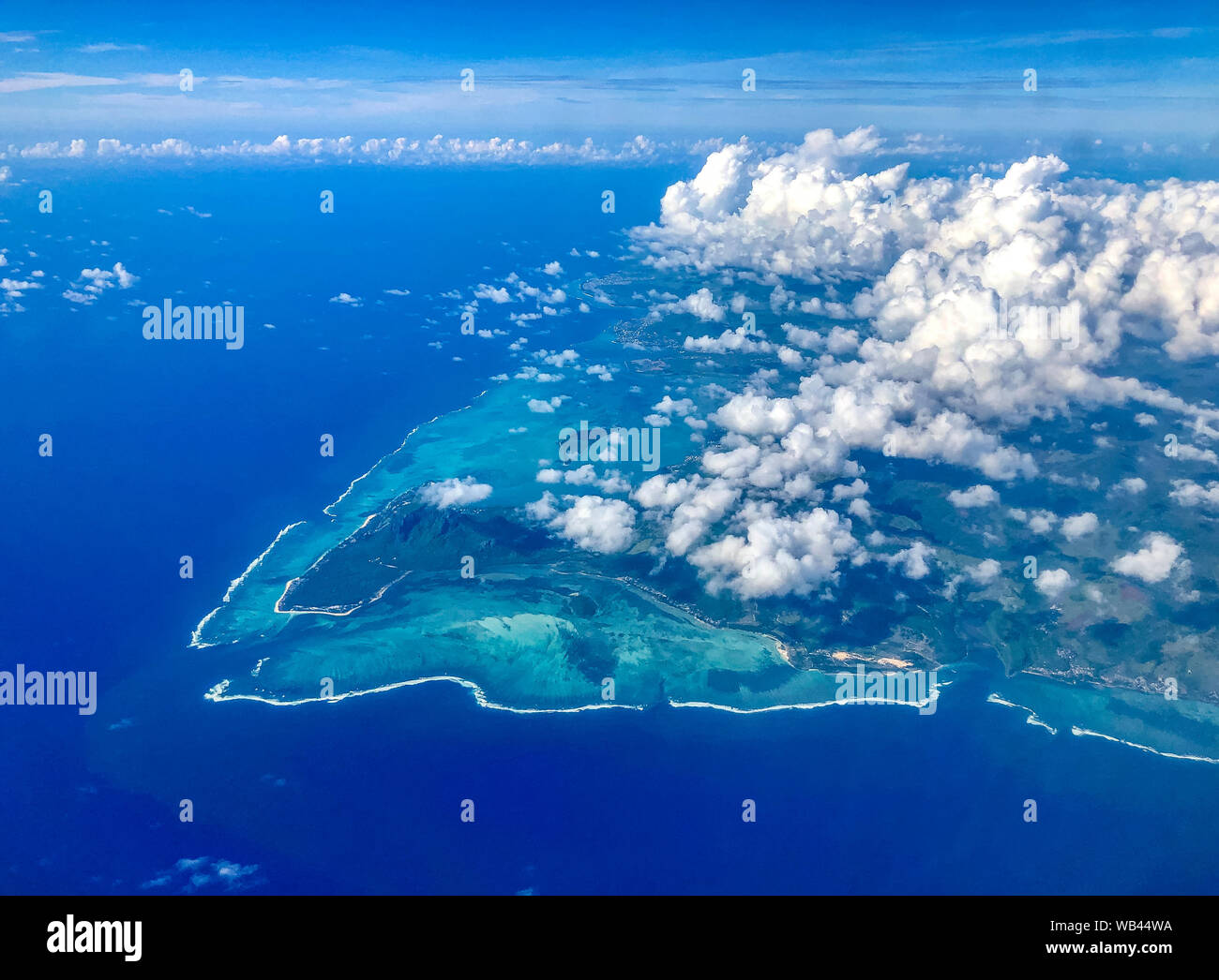 Le Morne Brabant montagna su Maurizio vista dal piano Foto Stock