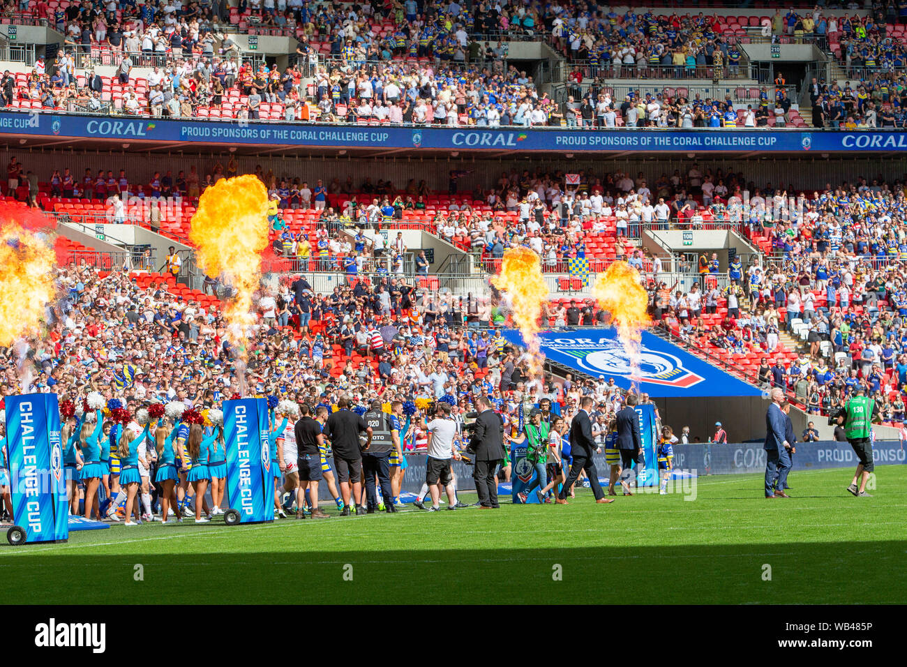 Londra, Regno Unito. 24 ago 2019. St Helens v Warrington Lupi Coral Challenge Cup Final 2019 allo Stadio di Wembley Credito: John Hopkins/Alamy Live News Foto Stock