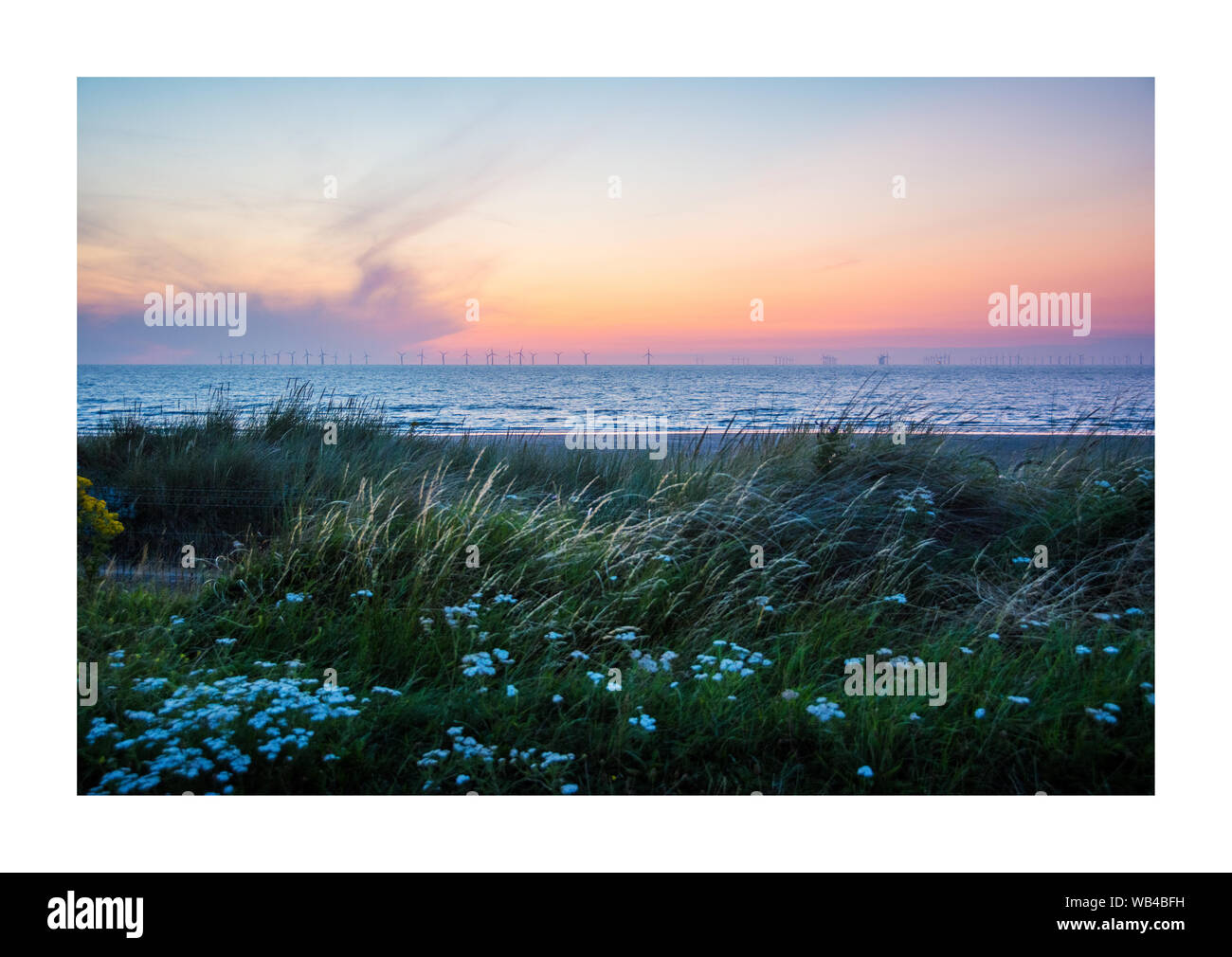spiaggia al tramonto Foto Stock