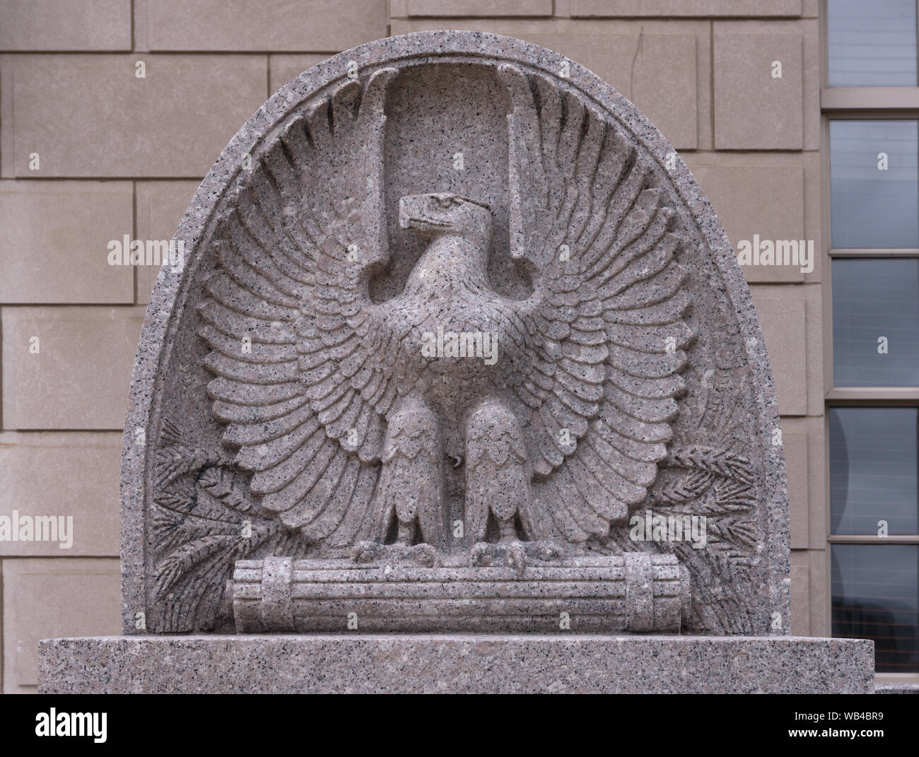 Eagle a Palazzo federale e degli Stati Uniti Casa Corte, Peoria, Illinois Foto Stock