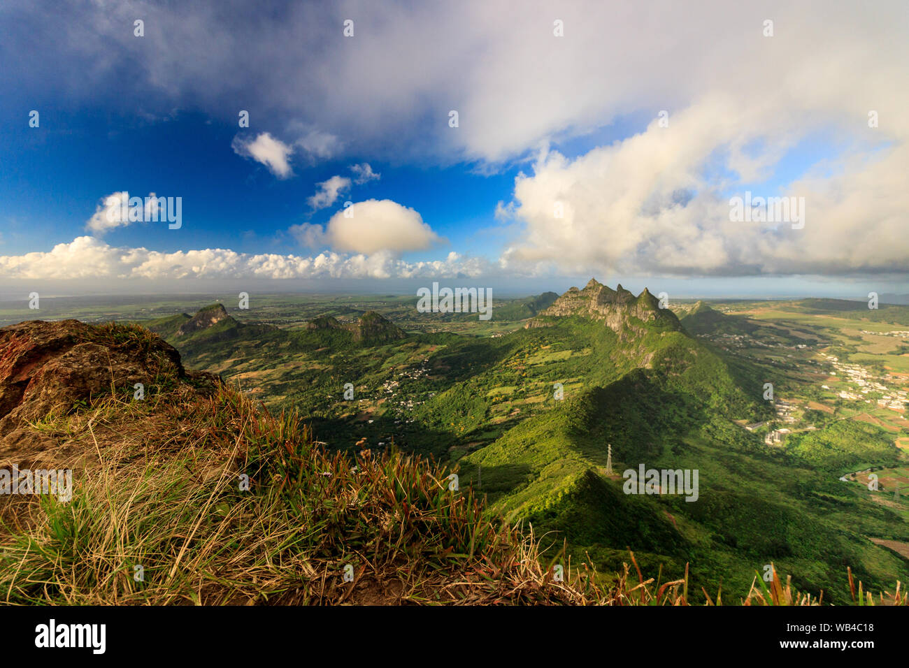 Escursioni e arrampicate in Mauritius: Le Pouce Foto Stock