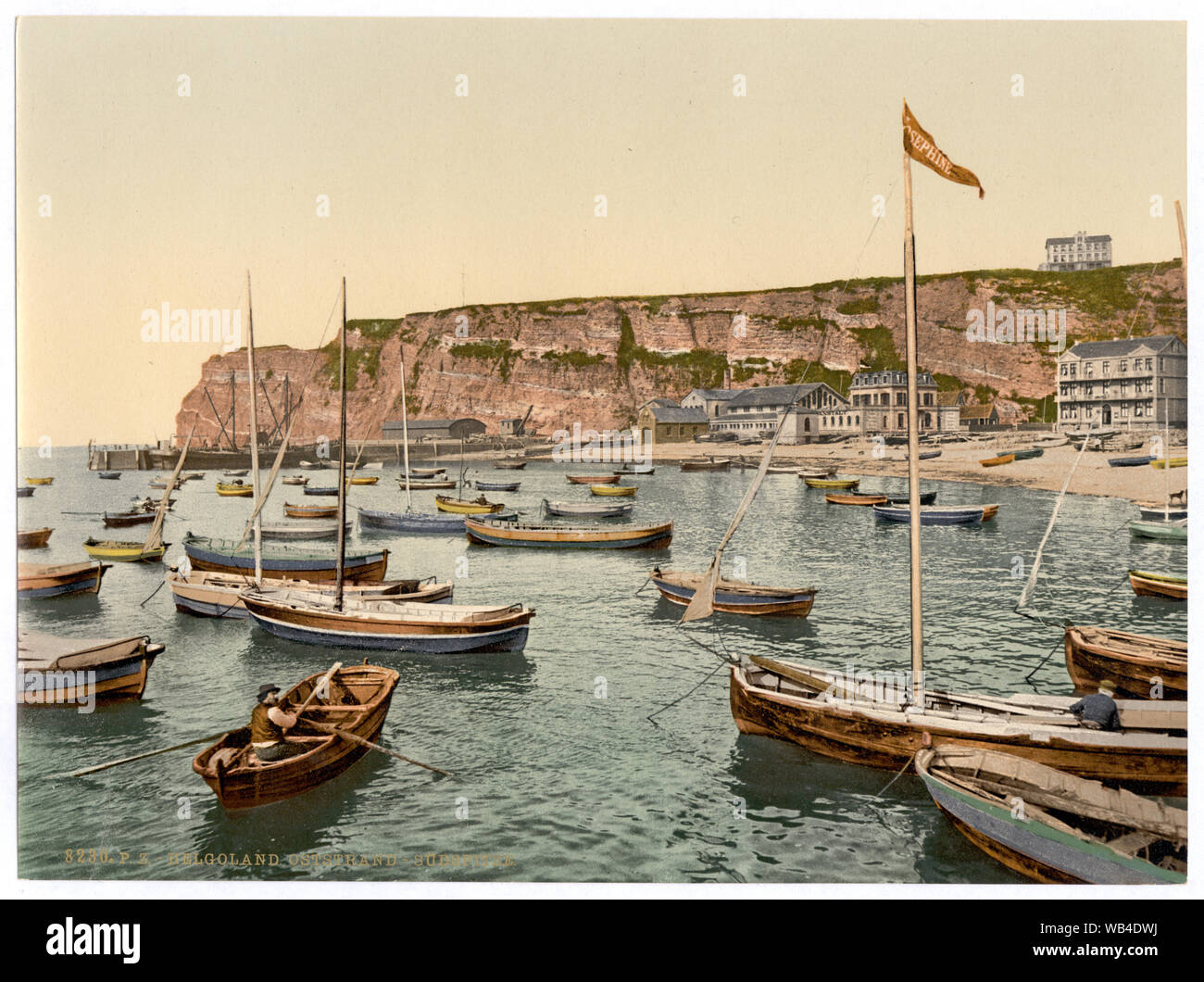 Spiaggia a Est e a sud il punto, Helgoland, Germania Foto Stock
