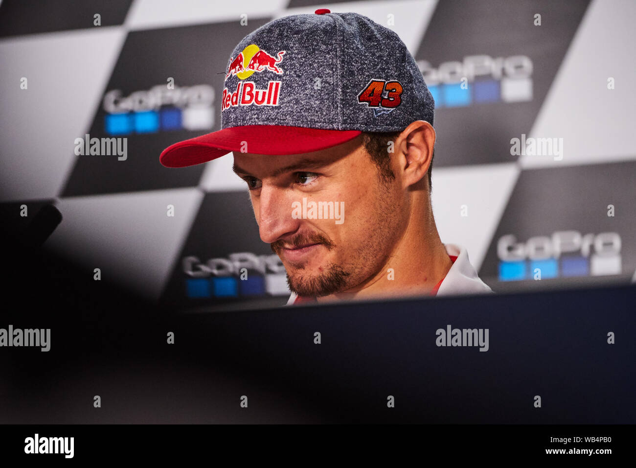 Towcester, Northamptonshire, Regno Unito. 24 Ago, 2019. Jack Miller (AUS) e Pramac Ducati Racing durante il 2019 GoPro British Grand Prix Moto GP sul circuito di Silverstone. Credito: Gergo Toth/Alamy Live News Foto Stock