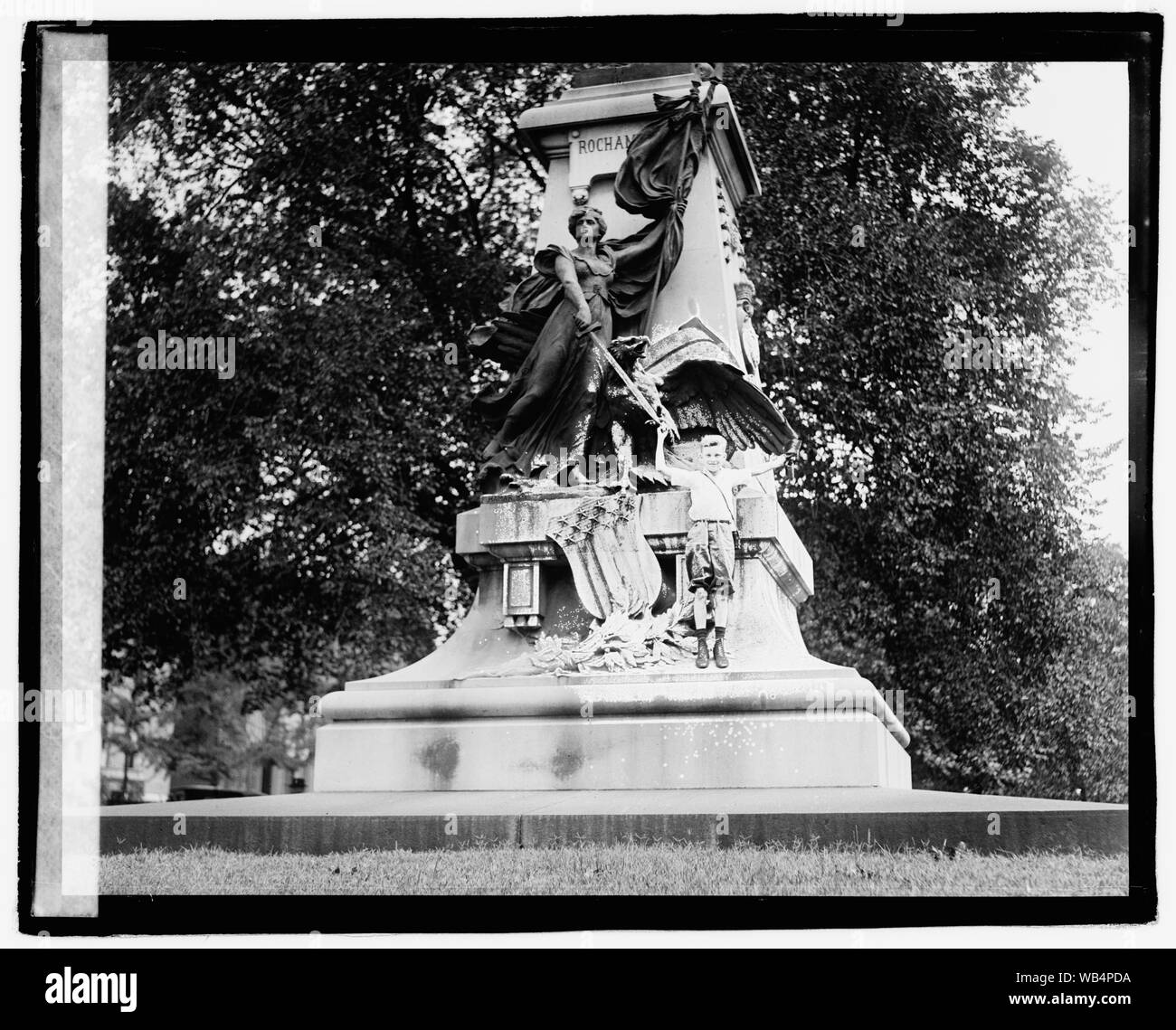 Edwards boy Rochambeau statua Abstract/medio nazionale: Foto Azienda Collection Foto Stock