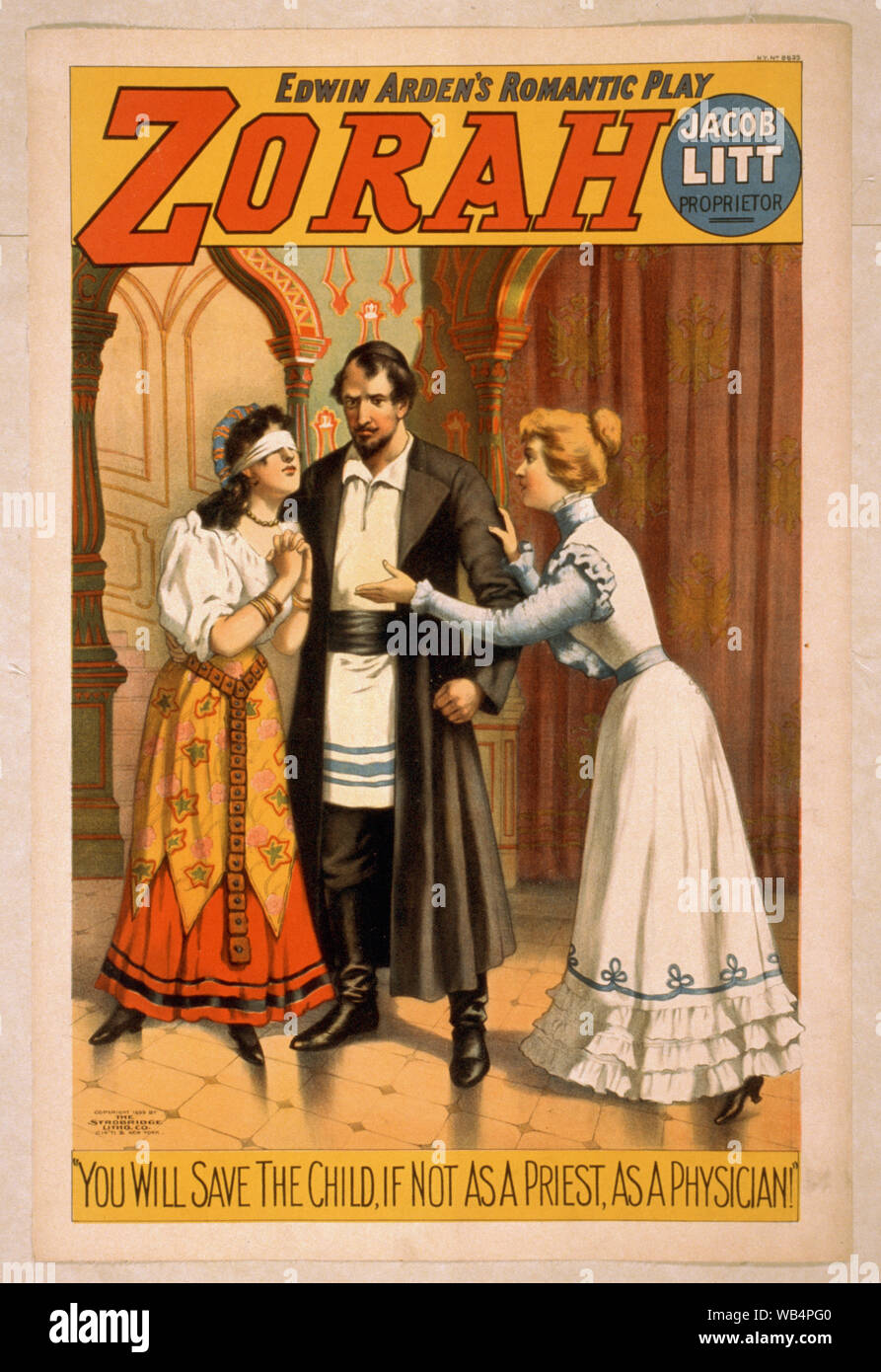 Edwin Arden romantici del gioco, Zorea Abstract/medio: 1 stampa : Litografia a colori ; foglio 73 x 48 cm. (Formato poster) Foto Stock