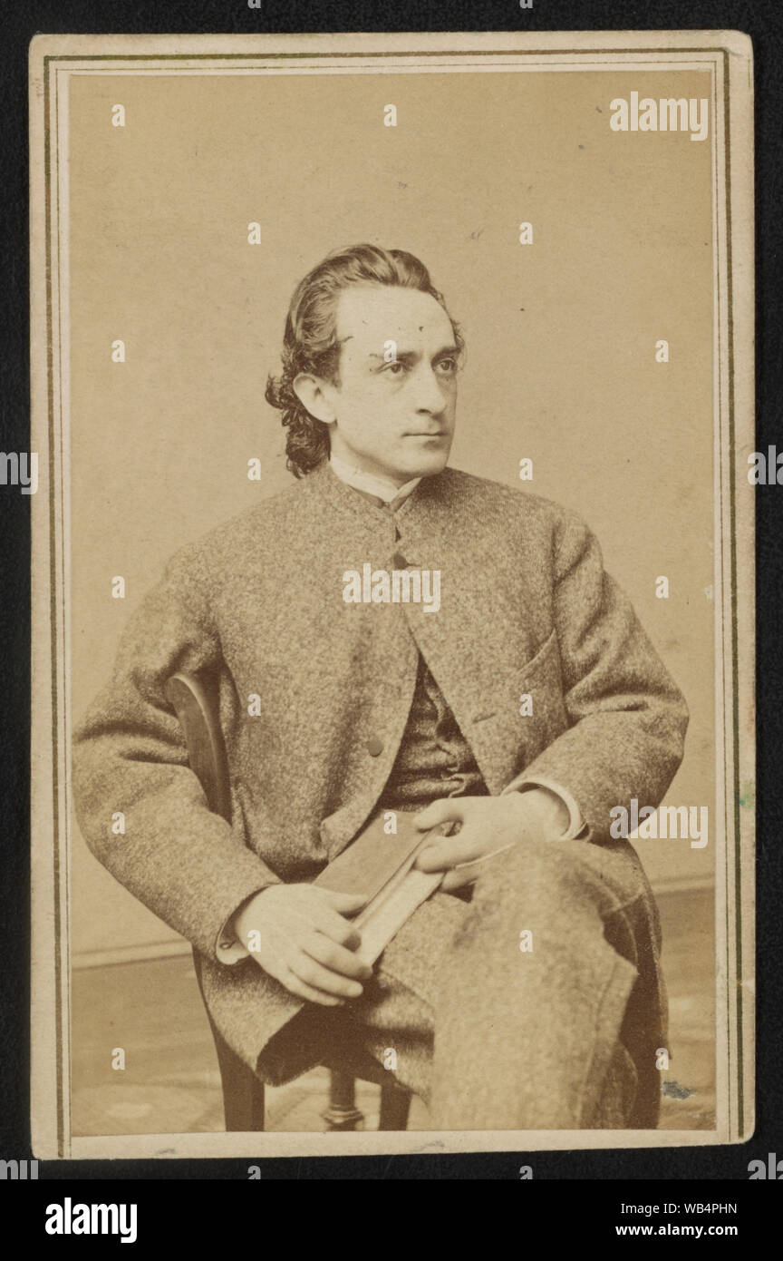 Edwin Booth, attore americano e fratello di Giovanni documento Wilkes Booth] / T.R. Burnham, fotografo, 247 Washington Street, Boston Abstract/medio: 1 fotografia : albume stampare sulla scheda di montaggio per montaggio ; 11 x 6 cm (carte de visite formato) Foto Stock
