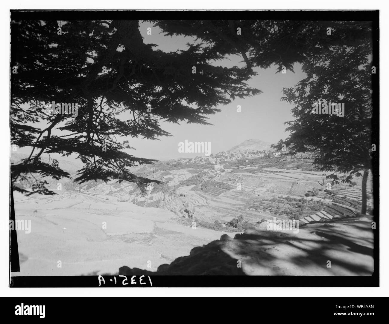 Ehdin, vista in lontananza Ehdin dal cedro Abstract/medio: G. Eric e Edith Matson Collezione fotografica Foto Stock