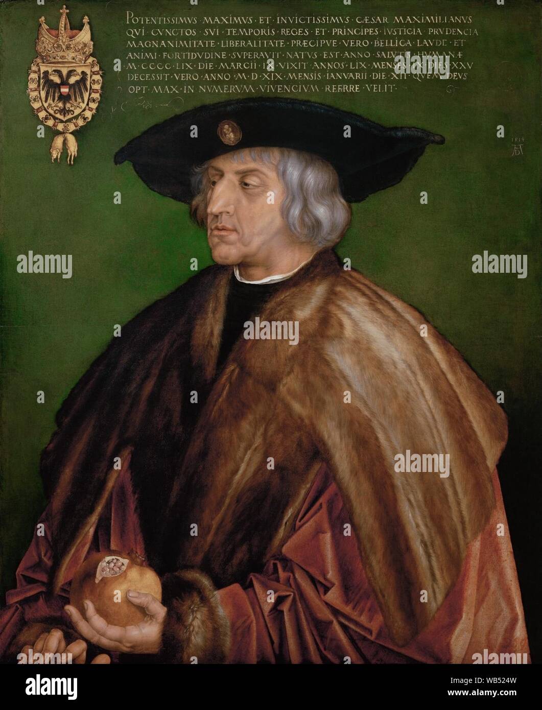Albrecht Dürer - Ritratto di Massimiliano I Foto Stock