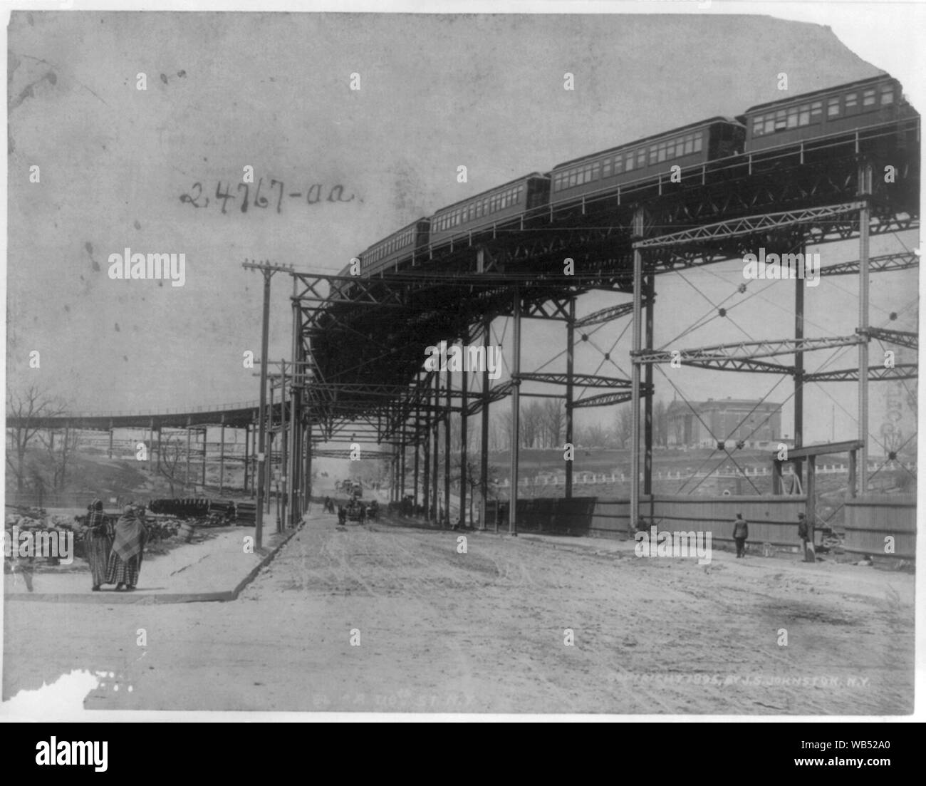 Ferrovie elevata nella città di New York: alla 110th St. Abstract/medio: 1 stampa fotografica. Foto Stock