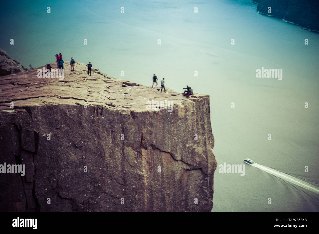 Viste del pulpito di roccia in Stavenger in Norvegia Foto Stock