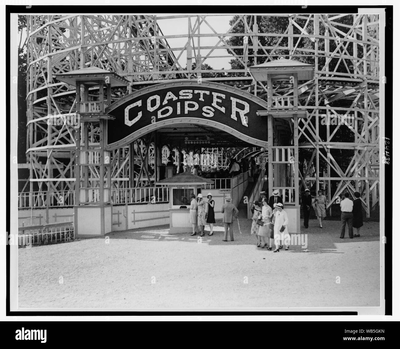 Ingresso al Coaster Cali, le montagne russe al Glen Echo (Md.) parco vicino a Washington, D.C. Abstract/medio: 1 stampa fotografica. Foto Stock