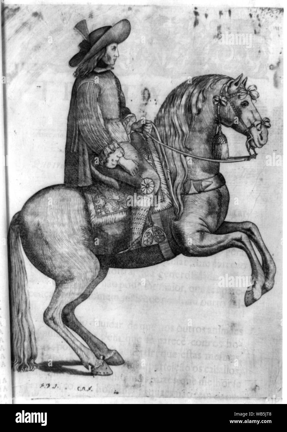 Abstract equestre/medio: 1 stampa : incisione. Foto Stock