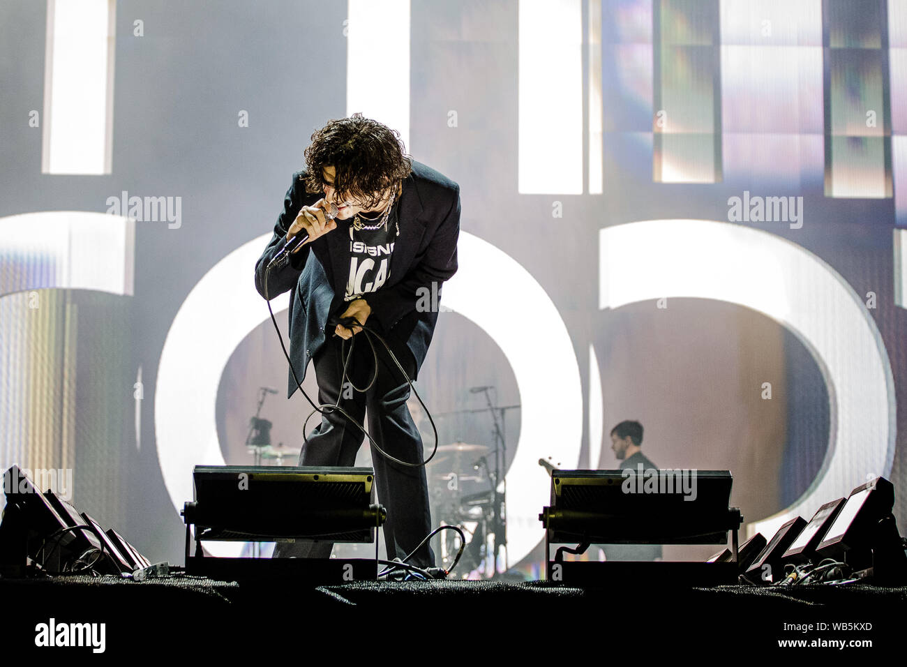 Il 1975 esibirsi dal vivo sul palco del festival di Leeds, Regno Unito, 24 agosto 2019. Foto Stock