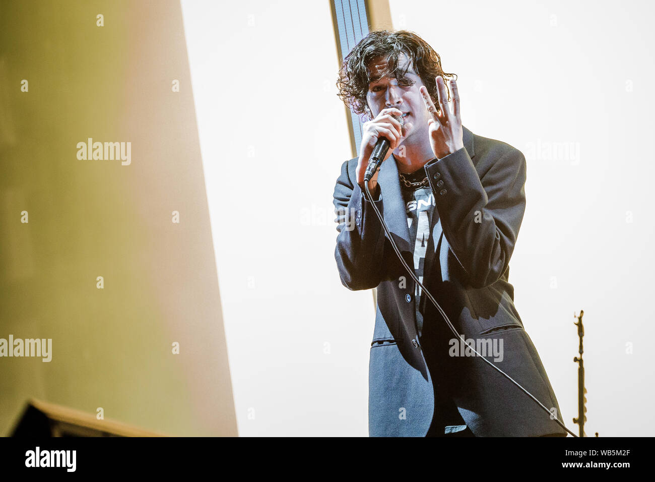 Il 1975 esibirsi dal vivo sul palco del festival di Leeds, Regno Unito, 24 agosto 2019. Foto Stock