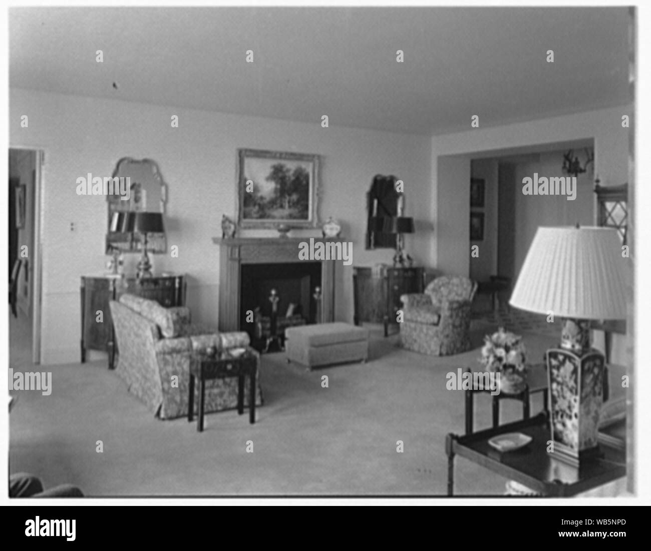 Essex House, Appartamento penthouse. Abstract/medio: Collezione Gottscho-Schleisner Foto Stock