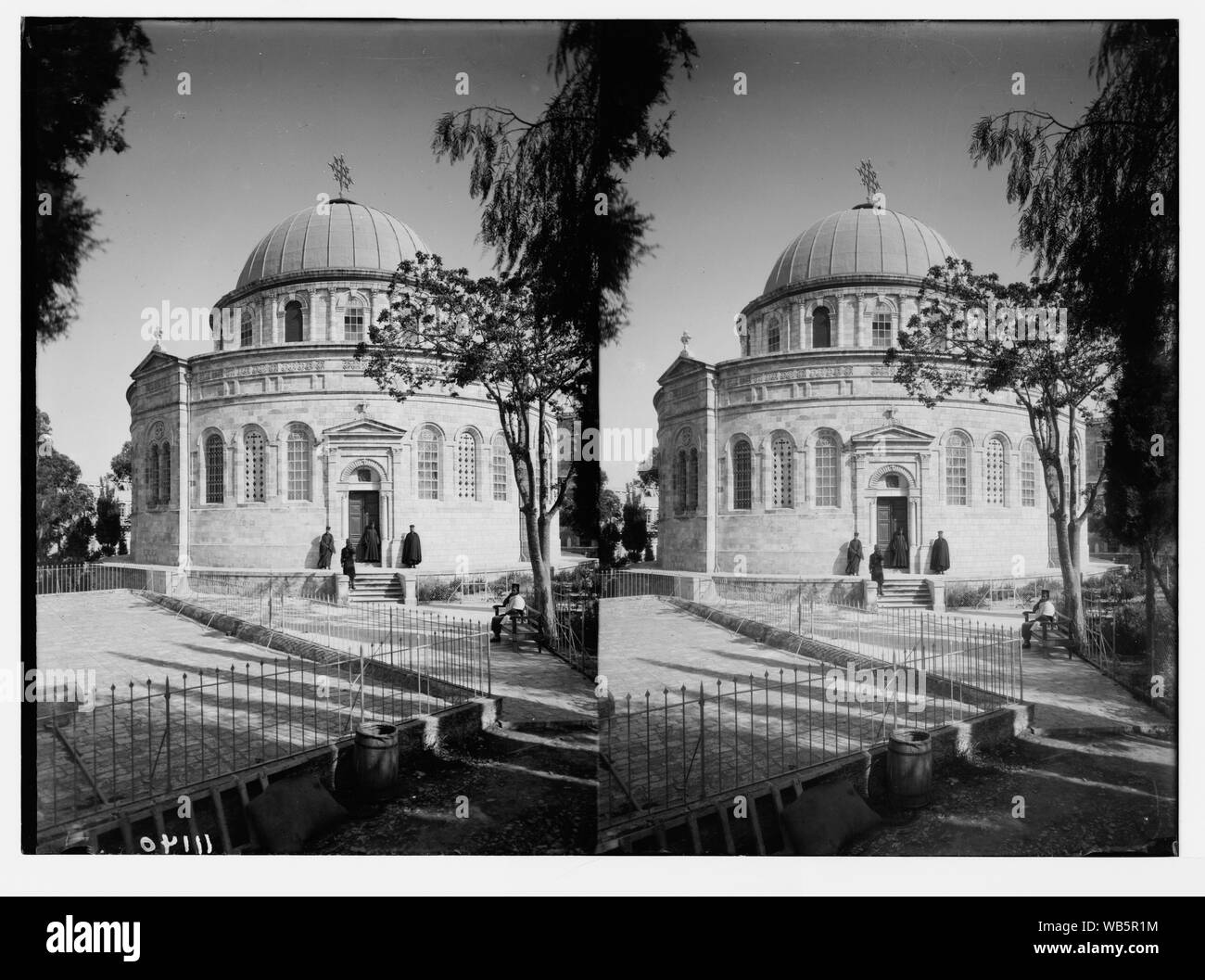 Etiope chiese abissini in Gerusalemme. La Chiesa, mostrando ingresso, pareti esterne Abstract/medio: G. Eric e Edith Matson Collezione fotografica Foto Stock