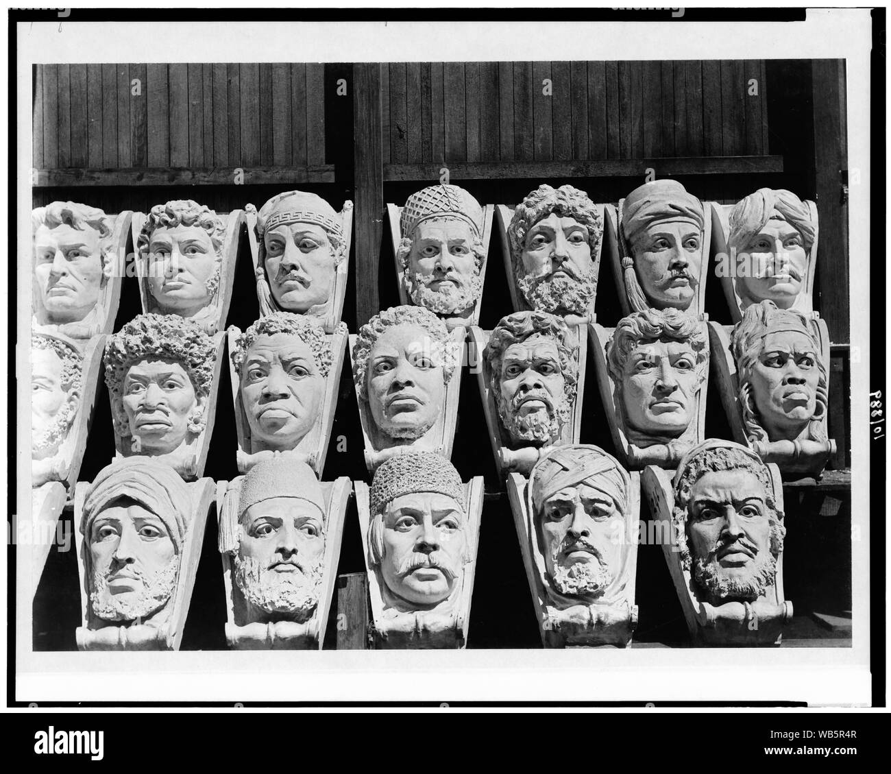 Teste etnologico per il Jefferson Building, la Biblioteca del Congresso Abstract/medio: 1 stampa fotografica. Foto Stock