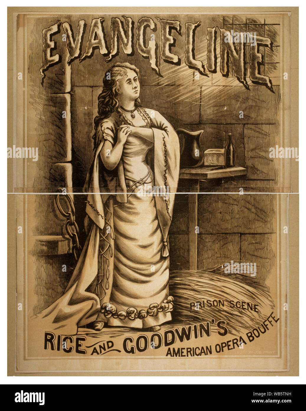 Evangeline riso e Goodwin's American opera abbuffata. Abstract/medio: 1 stampa : colore xilografia ; foglio 140 x 108 cm. (Formato poster) Foto Stock