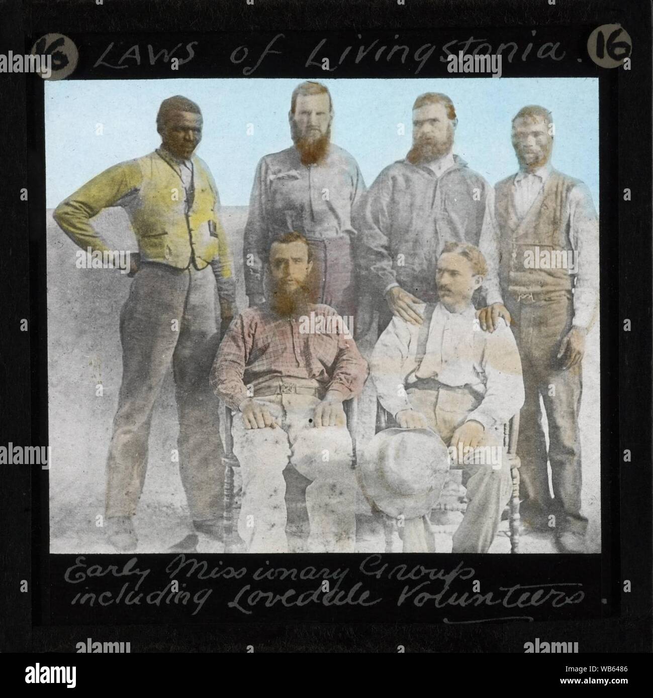 Inizio Gruppo Missionario compresi Lovedale volontari, Malawi, ca. 1875-ca. 1920 (imp-cswc-GB-237-CSWC47-ls5-1 -016). Foto Stock