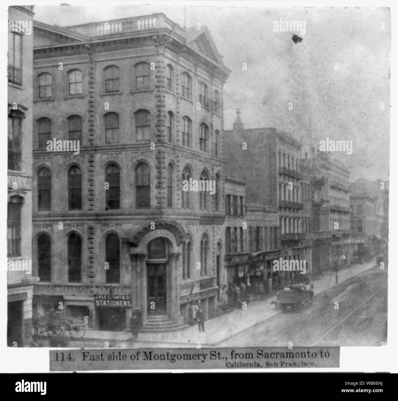 Il lato est di Montgomery St., da Sacramento in California, San Francisco Foto Stock