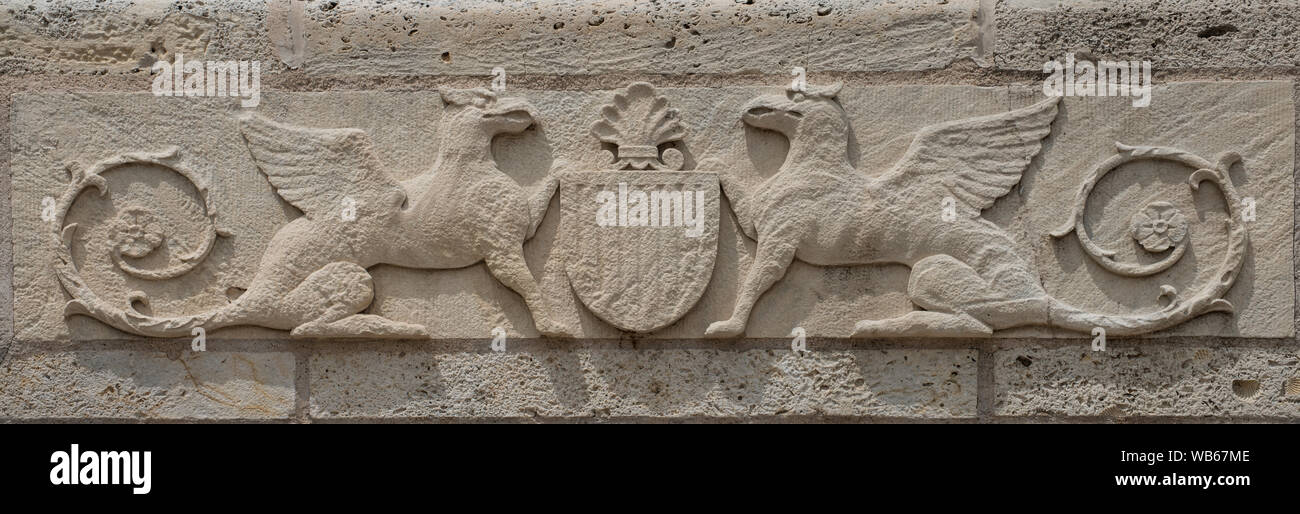 Dettagli esterni di Travis County Courthouse di Austin in Texas Foto Stock