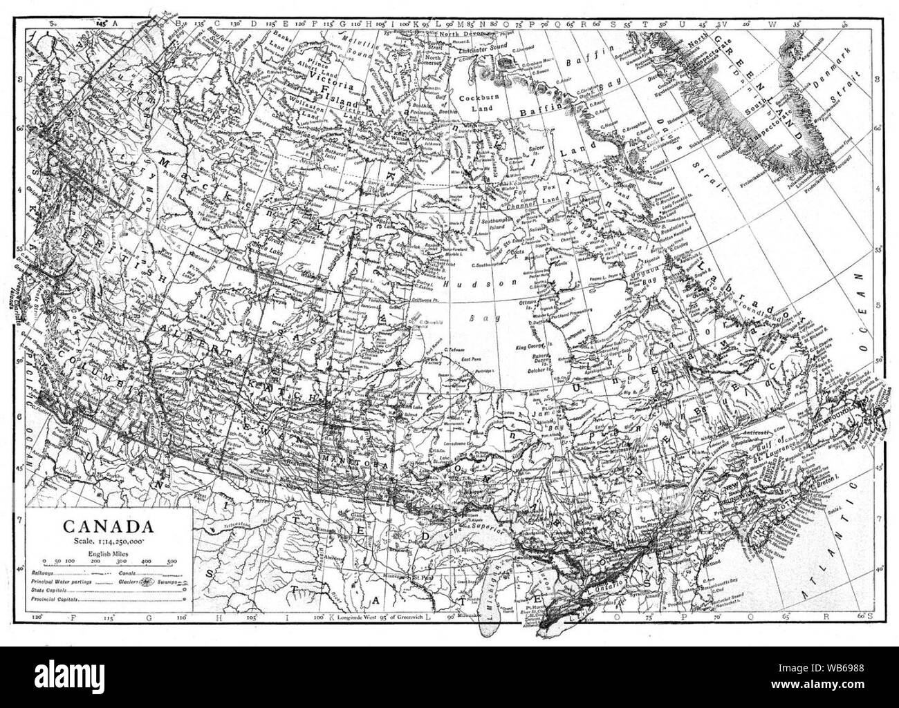 EB1911 - Canada Mappa. Foto Stock