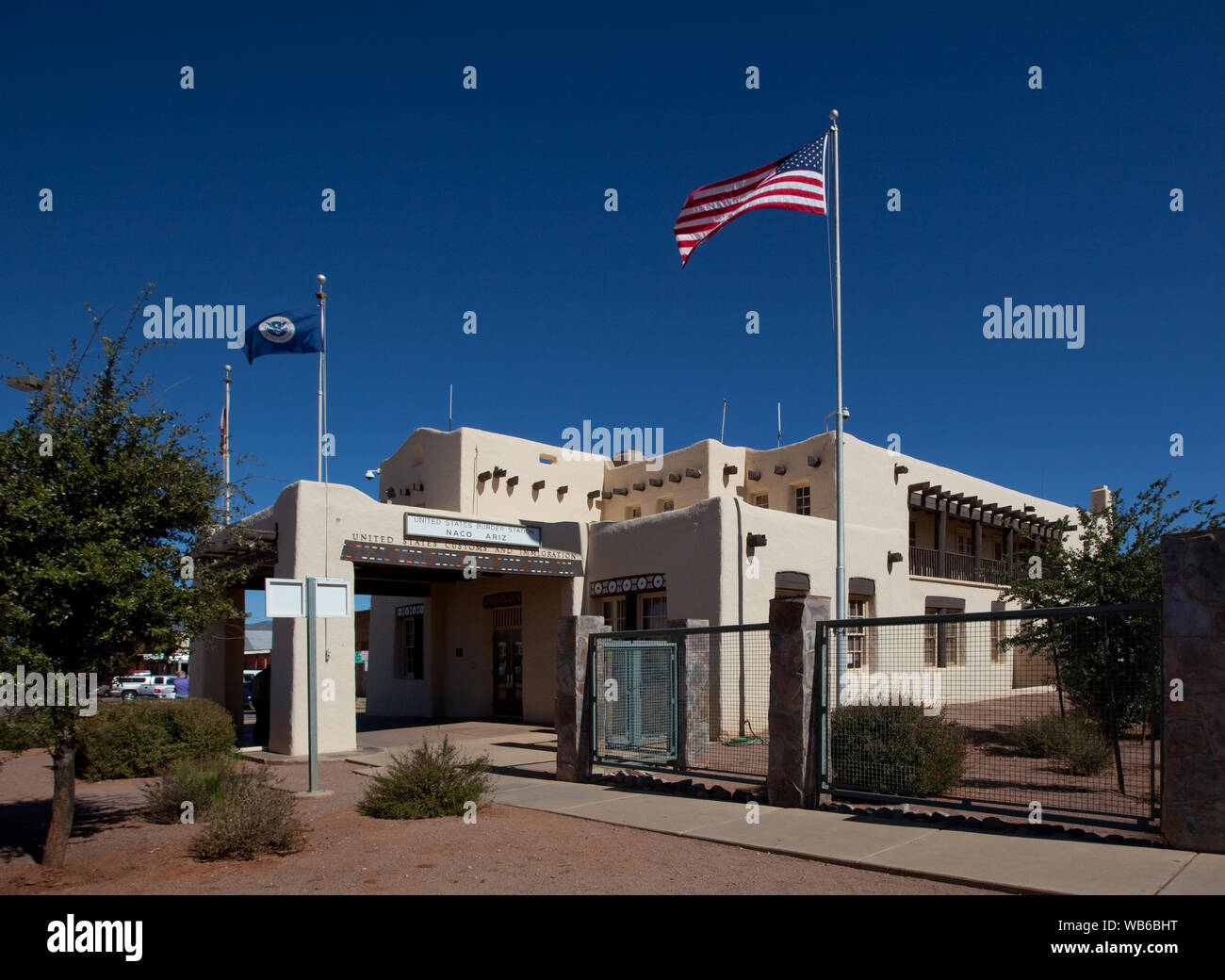 Esterno, Pattuglia di Confine Stazione, Naco, Arizona Foto Stock