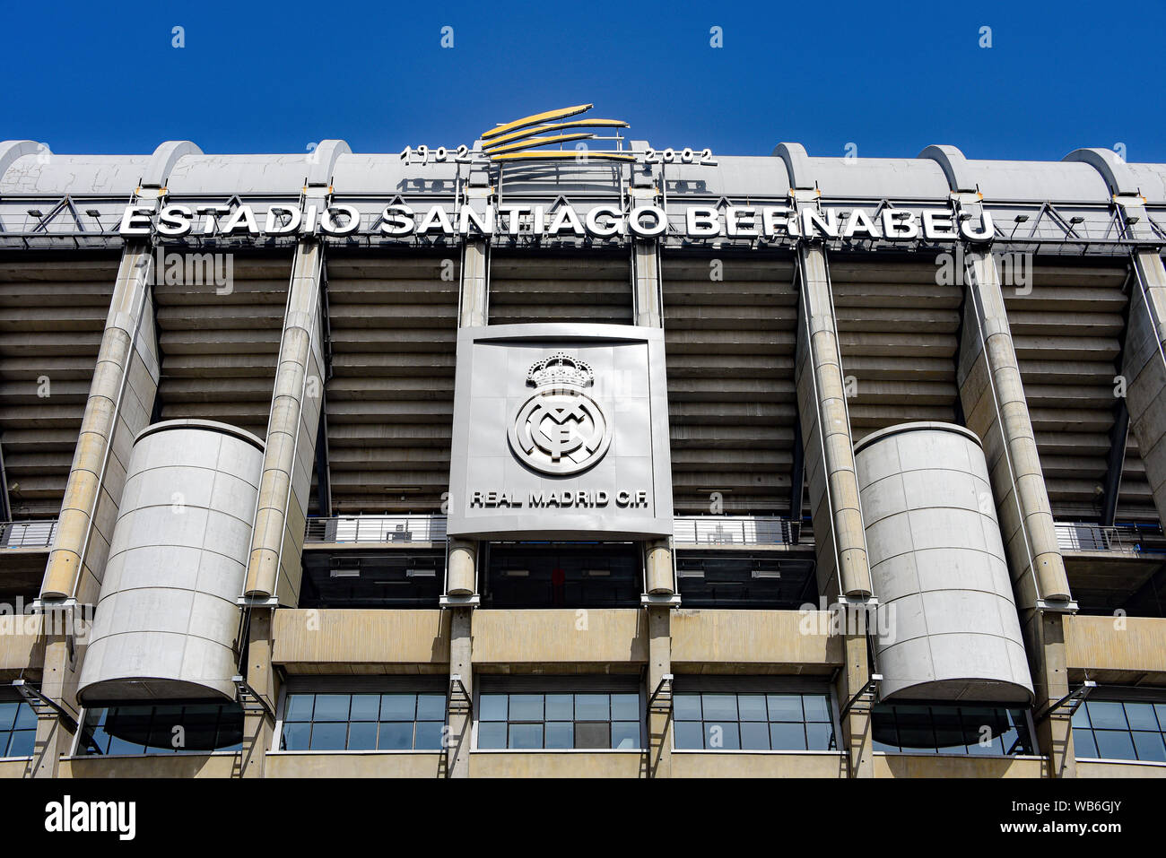 Madrid, Spagna - 21 Luglio 2019: Estadio Santiago Bernabeu, casa del Real Madrid Foto Stock