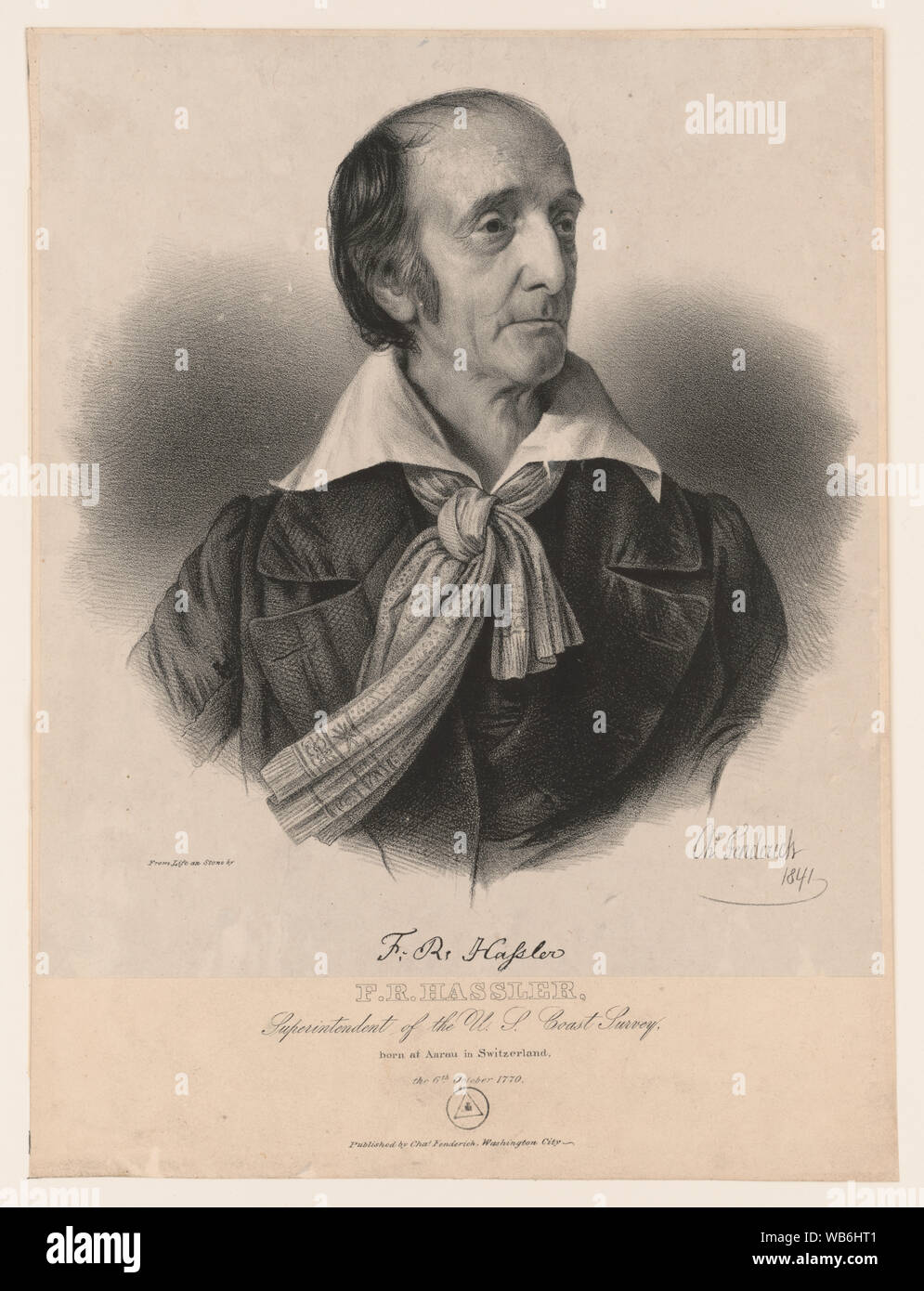 F.R. Hassler, sovrintendente di U.S. Sondaggio sulla costa Foto Stock