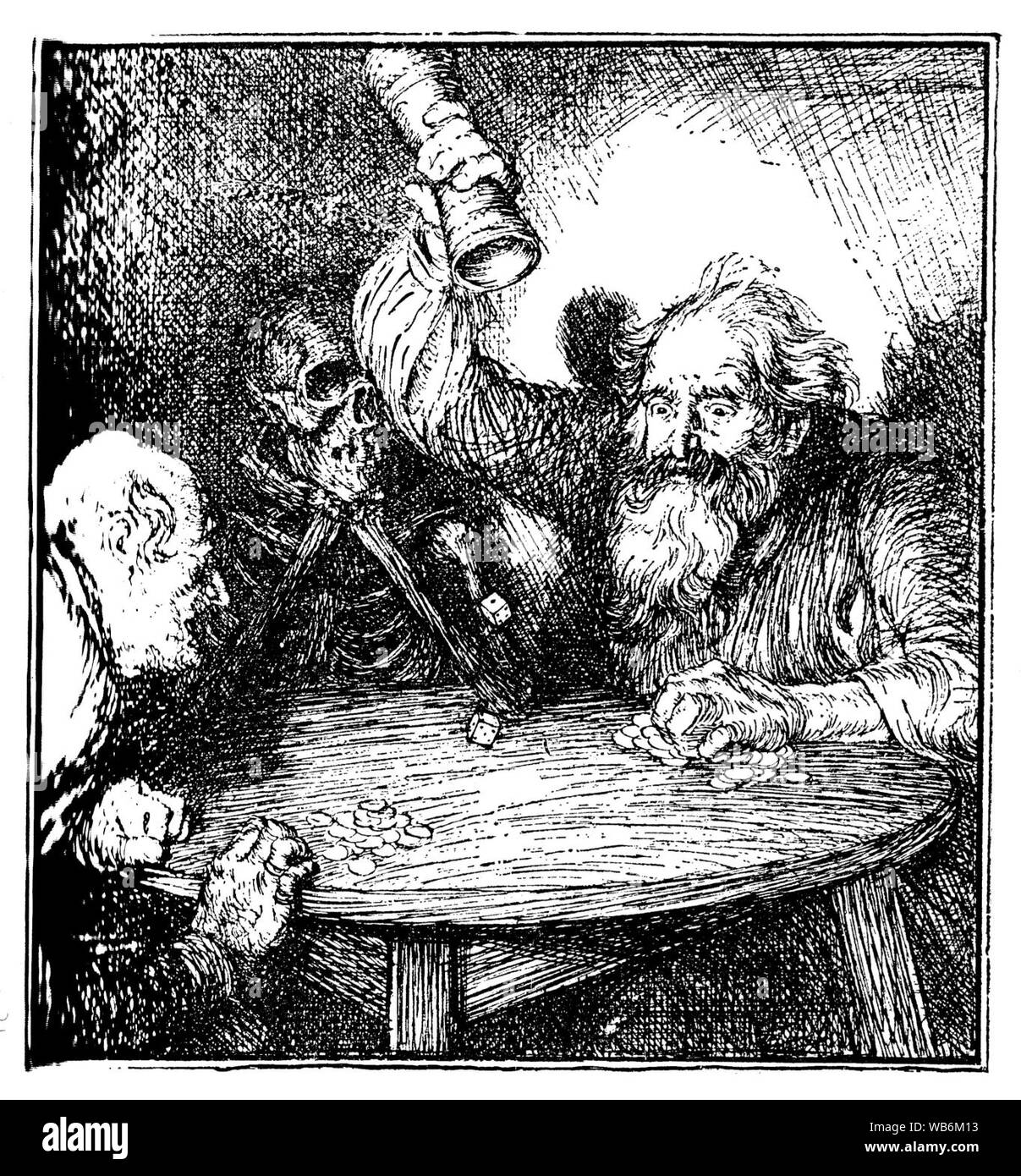 Edmund J Sullivan illustrazioni per il Rubaiyat di Omar Khayyam prima versione quartina-014. Foto Stock