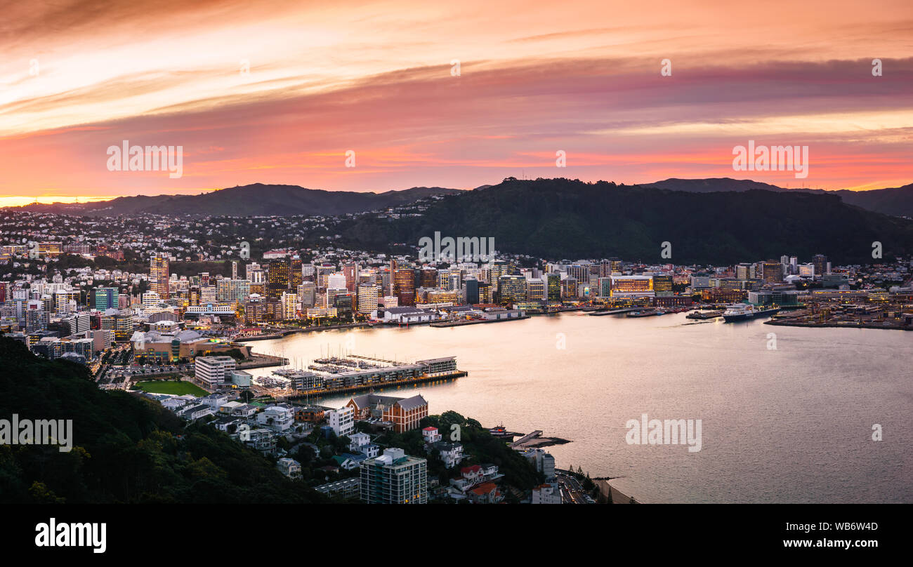 Wellington nuova zelanda paesaggio urbano immagini e fotografie stock