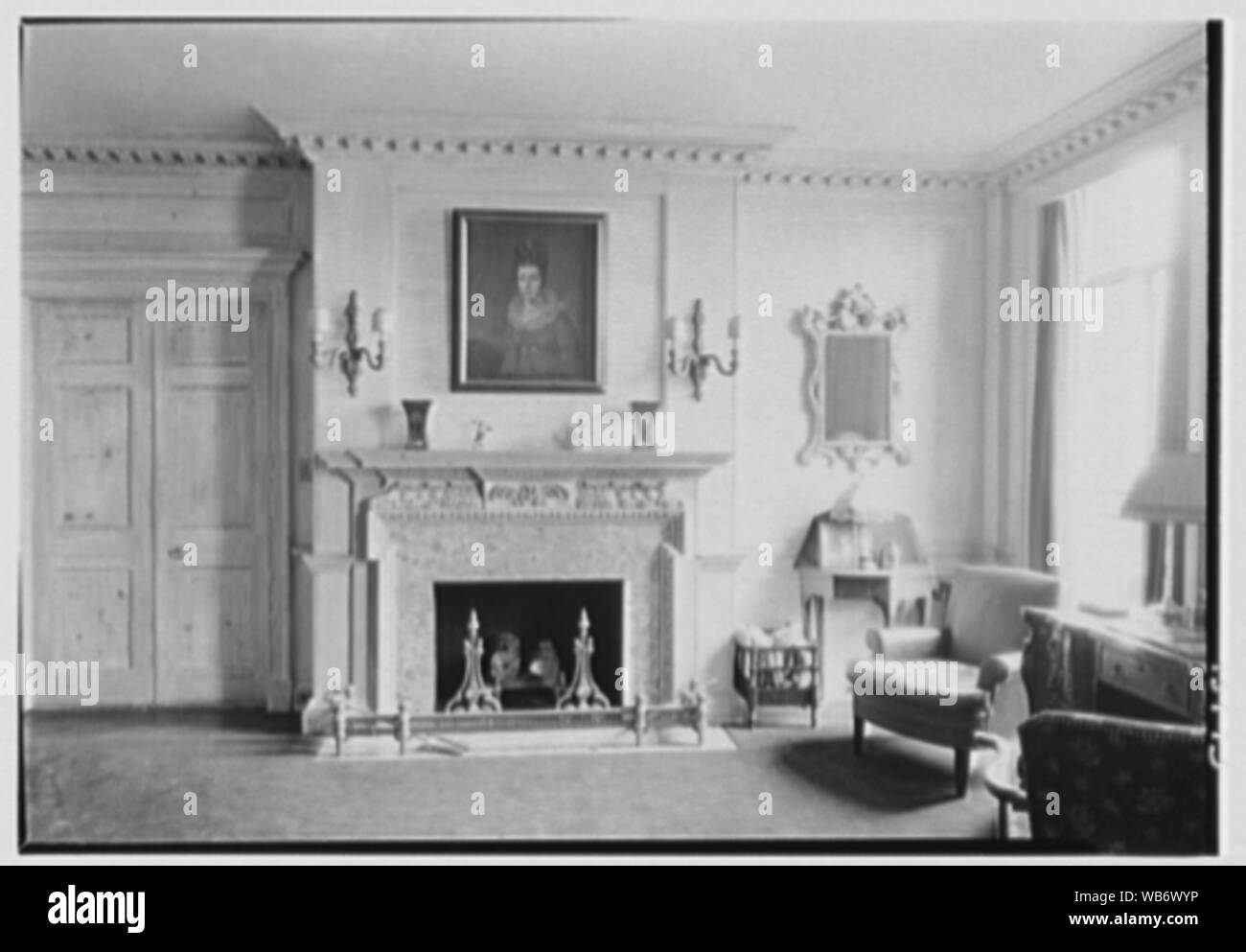 Faris R. Russell, residence a 1220 Park Avenue, New York City. Abstract/medio: Collezione Gottscho-Schleisner Foto Stock