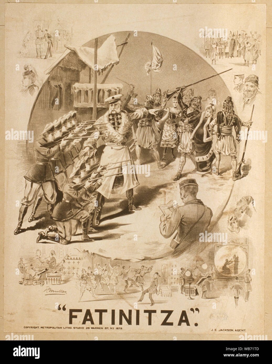Abstract Fatinitza/medio: 1 : stampa in bianco e nero litografia ; foglio 59 x 48 cm. (Formato poster) Foto Stock