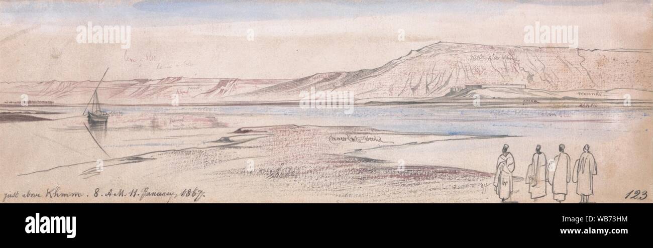 Edward Lear - appena sopra Ekhmim Foto Stock