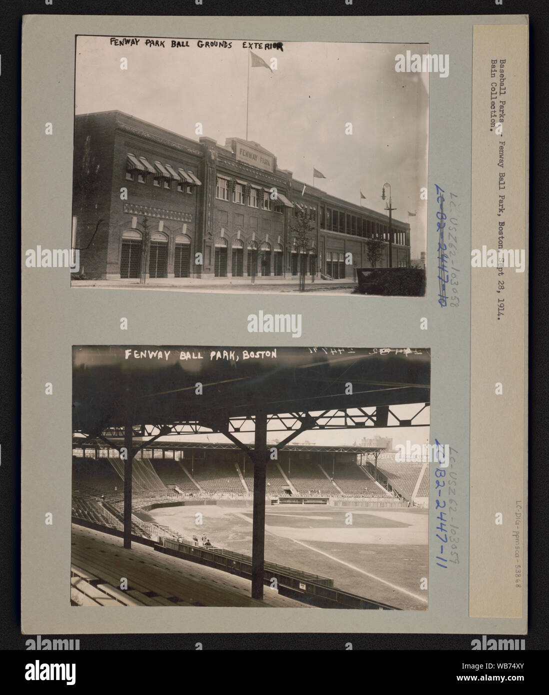 Sfera di Fenway Park, Boston Abstract/medio: 1 stampa fotografica : argento gelatina ; foto 4 3/4 x 6 3/4 in., sul montaggio scheda 9 1/2 x 11 1/2 in. Foto Stock