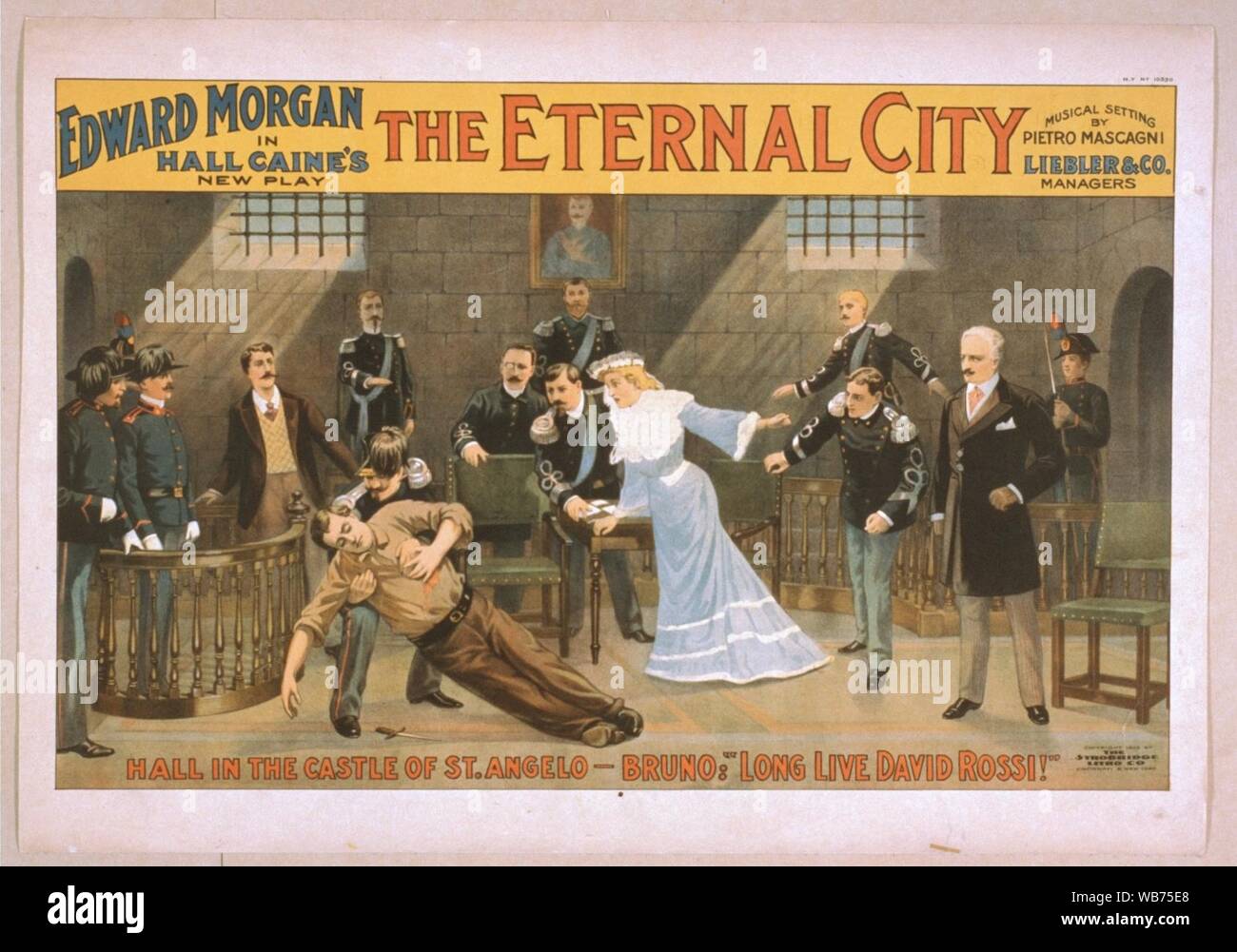 Edward Morgan nella Hall Caine è di nuovo gioco la città eterna impostazione musicale di Pietro Mascagni. Foto Stock