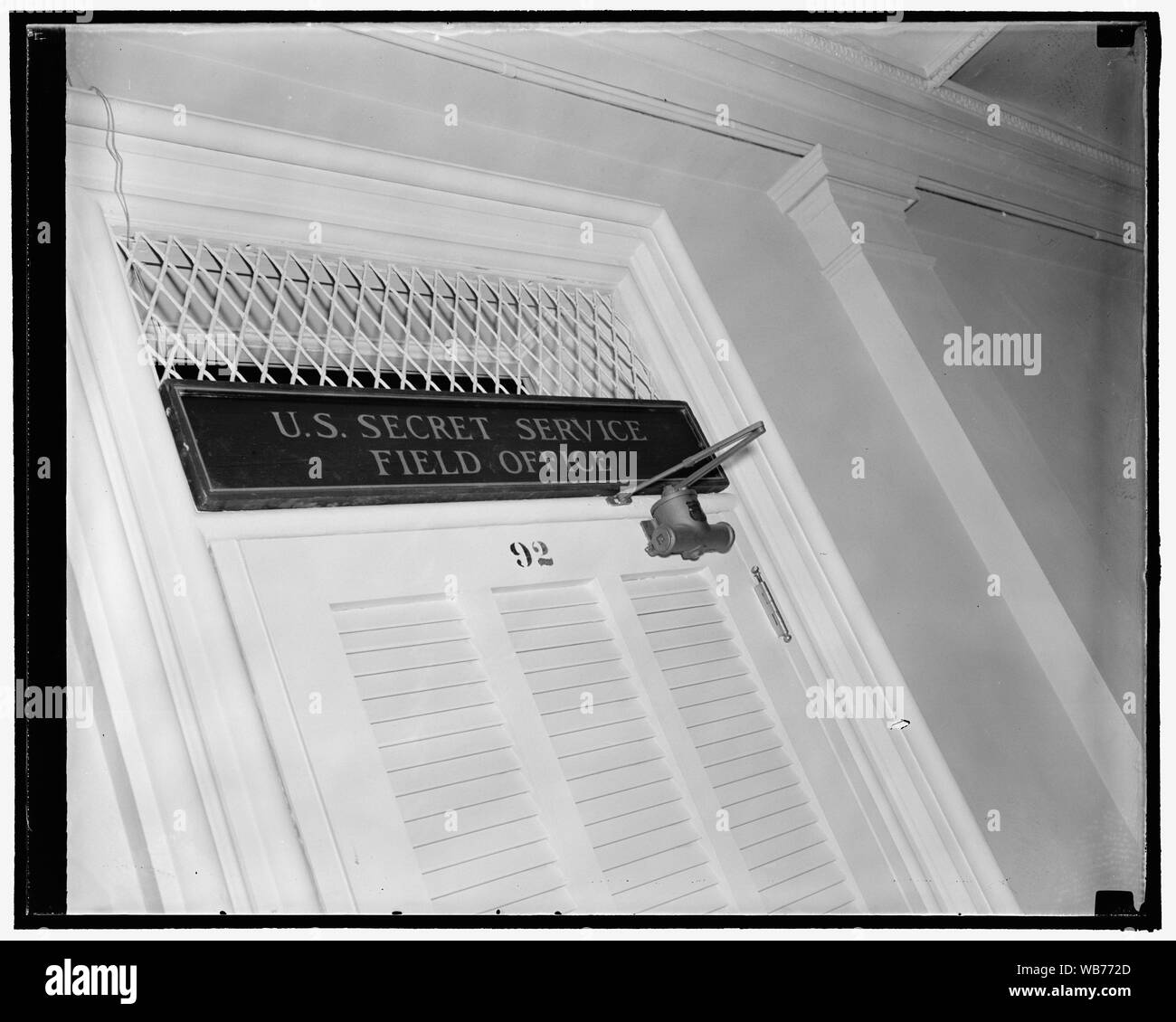 Ufficio nel campo del servizio segreto, 10/38 Abstract/medio: 1, negativo : vetro ; 4 x 5 in. o più piccolo Foto Stock