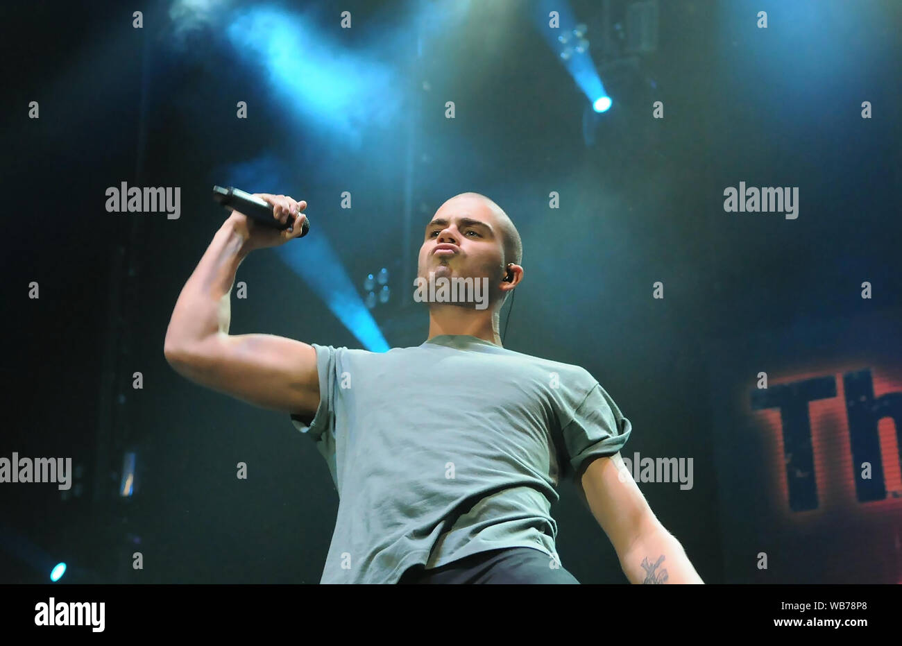 Rio de Janeiro, Brasile, 29 settembre 2012. Cantante Max George della band The Wanted durante uno spettacolo alla HSBC Arena nella città di Rio de Janeiro Foto Stock