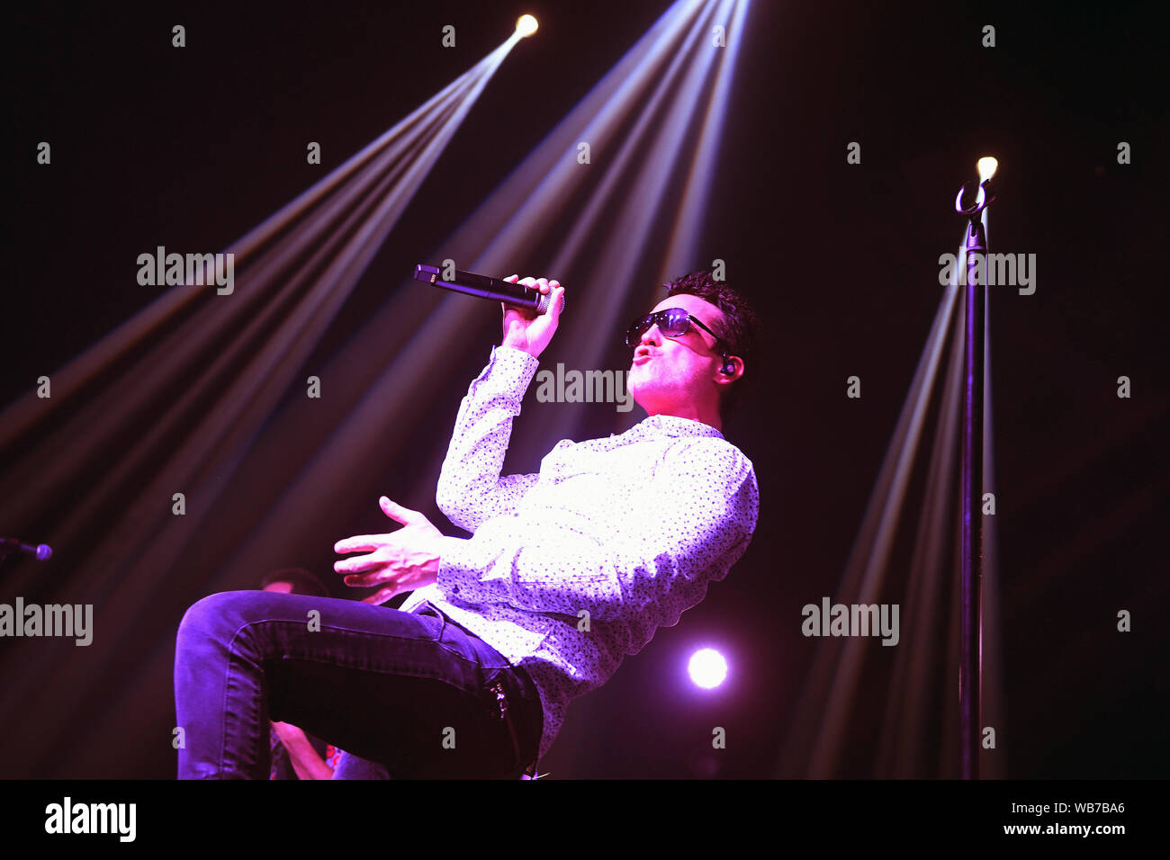 Rio de Janeiro, 15 febbraio 2019. Il cantante Jeff Gutt della band Stone Temple Pilots, durante la mostra al Km de Vantagens Hall nella città di Rio de Janei Foto Stock