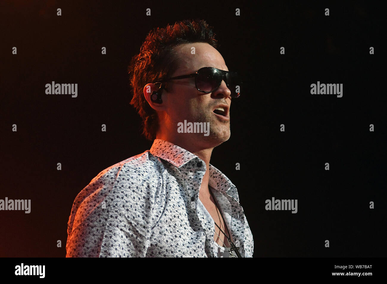 Rio de Janeiro, 15 febbraio 2019. Il cantante Jeff Gutt della band Stone Temple Pilots, durante la mostra al Km de Vantagens Hall nella città di Rio de Janei Foto Stock